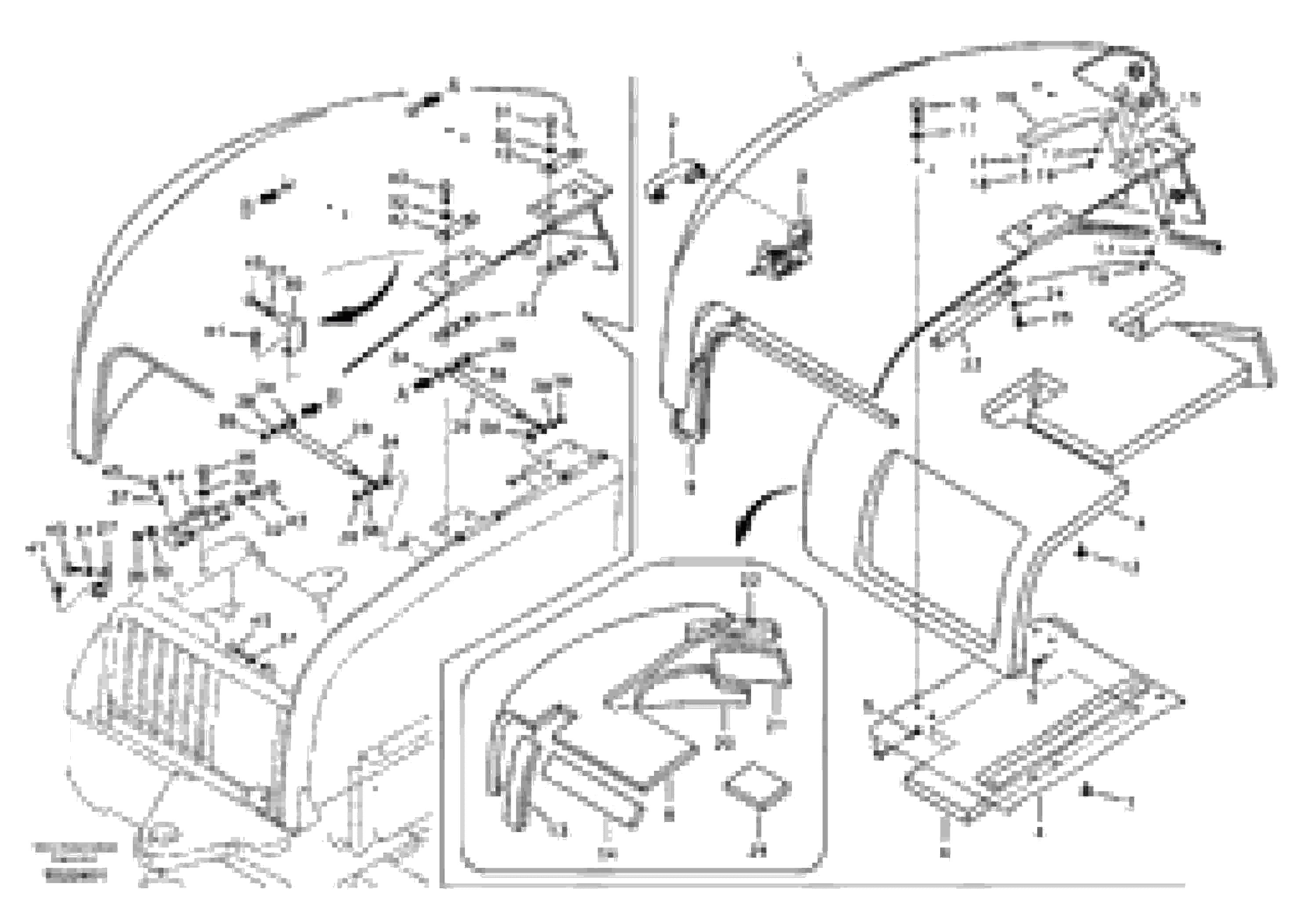 Схема запчастей Volvo ECR88 - 17133 Cowl frame, cover and hood ECR88 S/N 14011-