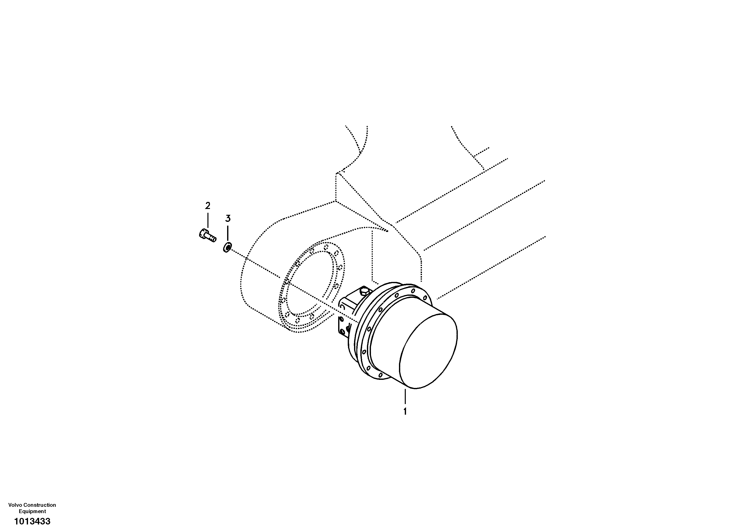 Схема запчастей Volvo ECR88 - 33784 Travel motor with mounting parts ECR88 S/N 10001-14010