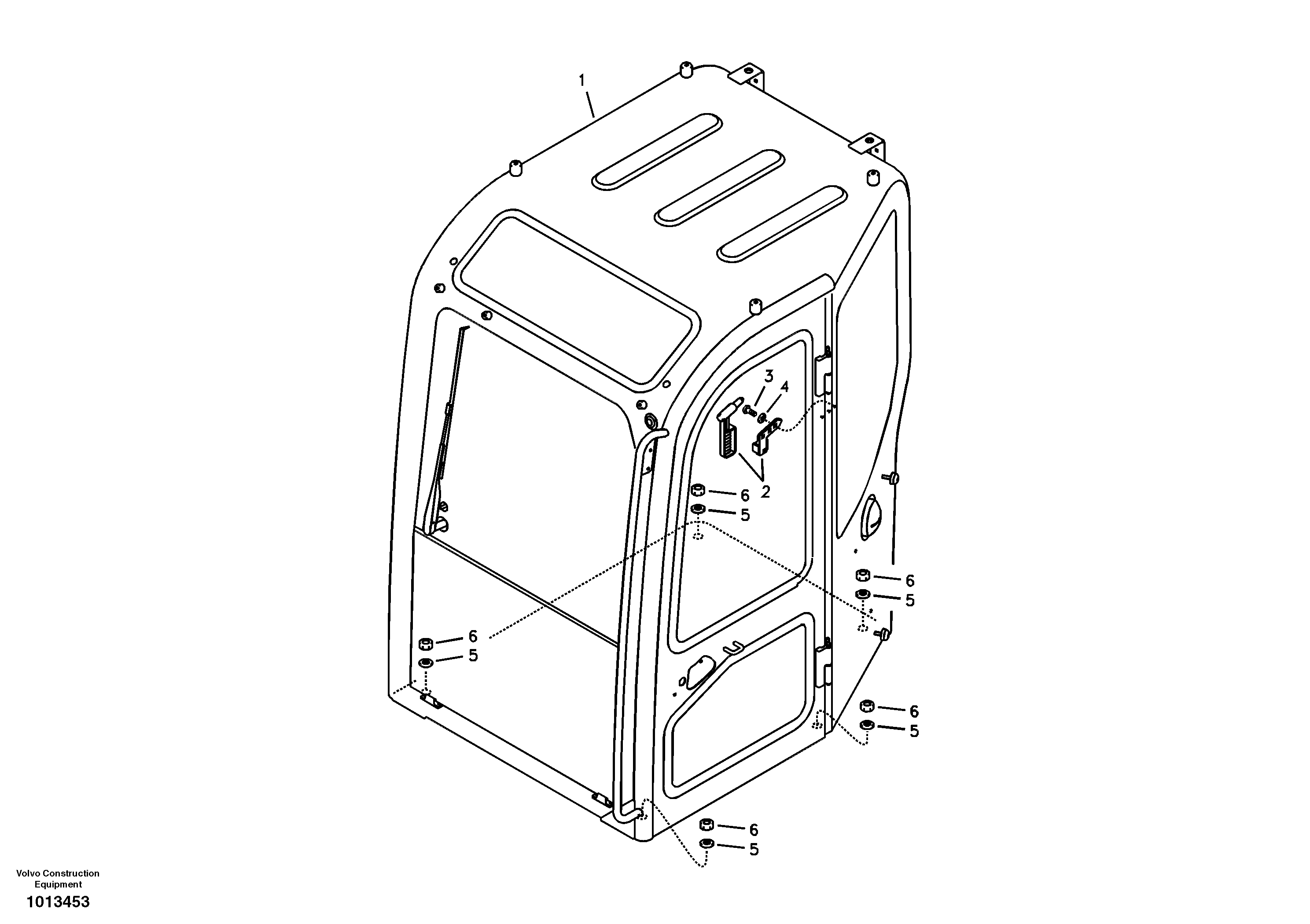Схема запчастей Volvo ECR88 - 72724 Cab mount ECR88 S/N 10001-14010