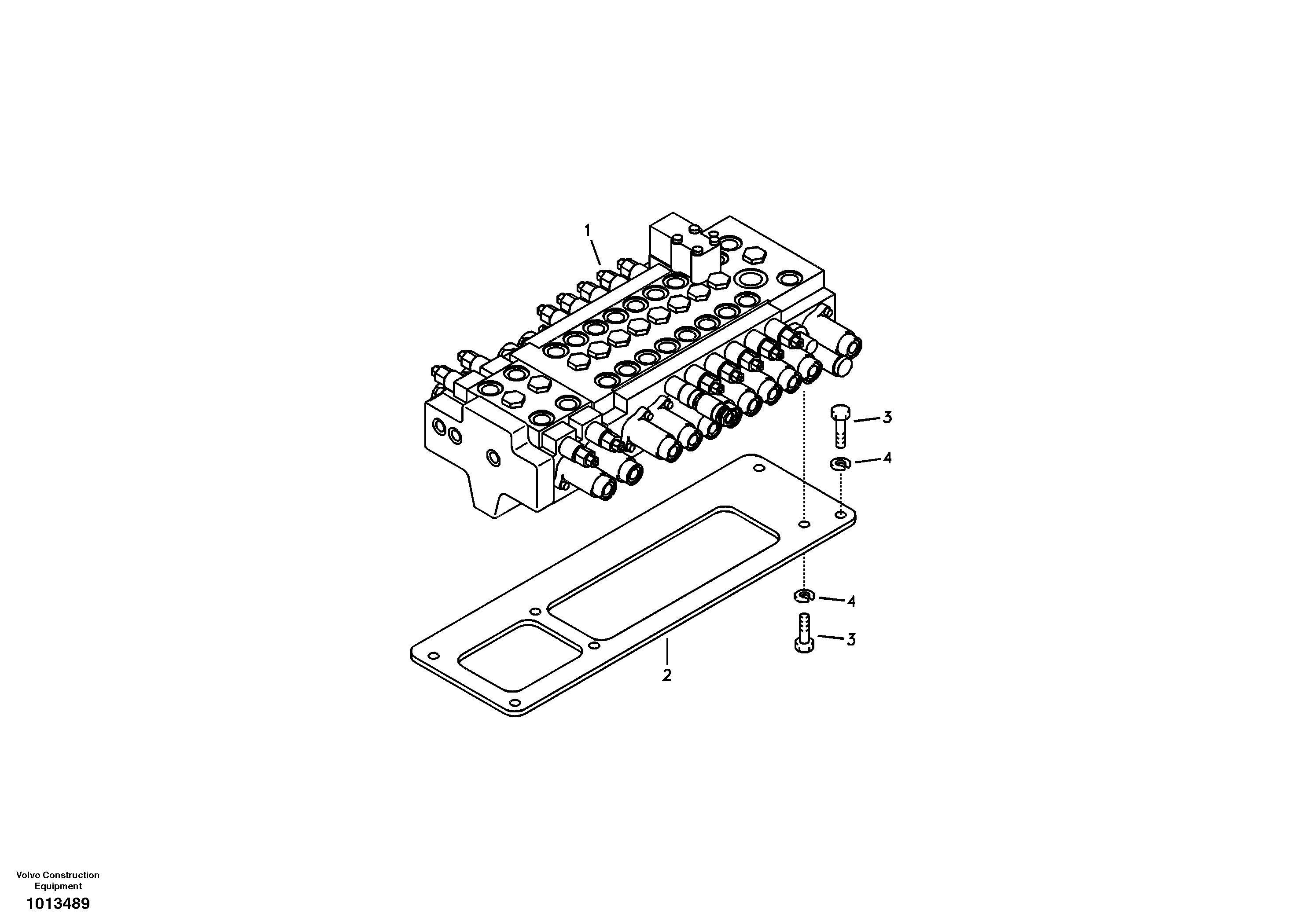 Схема запчастей Volvo ECR88 - 36019 Control valve with fitting parts ECR88 S/N 10001-14010