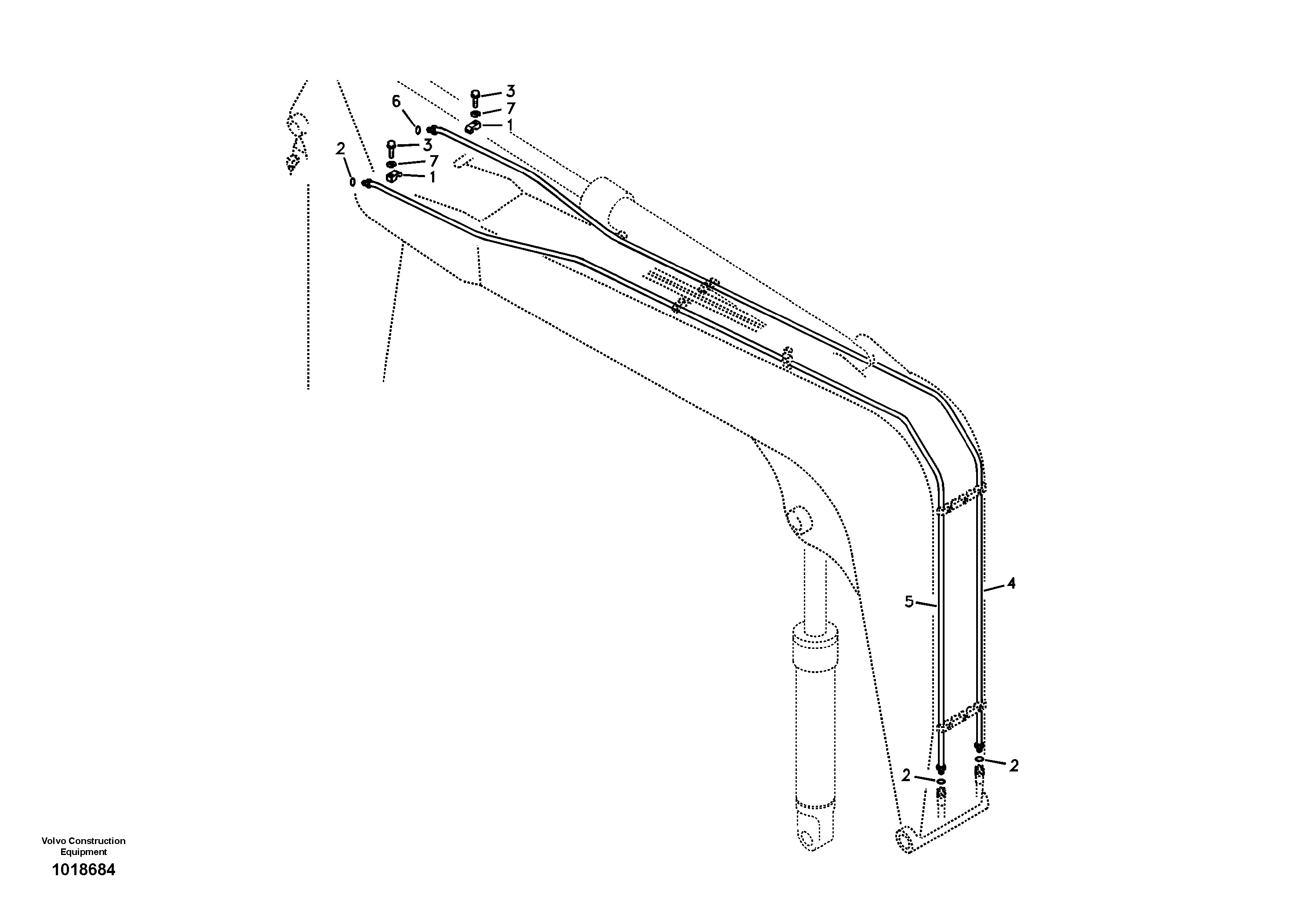Схема запчастей Volvo ECR88 - 36938 Working hydraulic, hammer and shear for boom ECR88 S/N 10001-14010