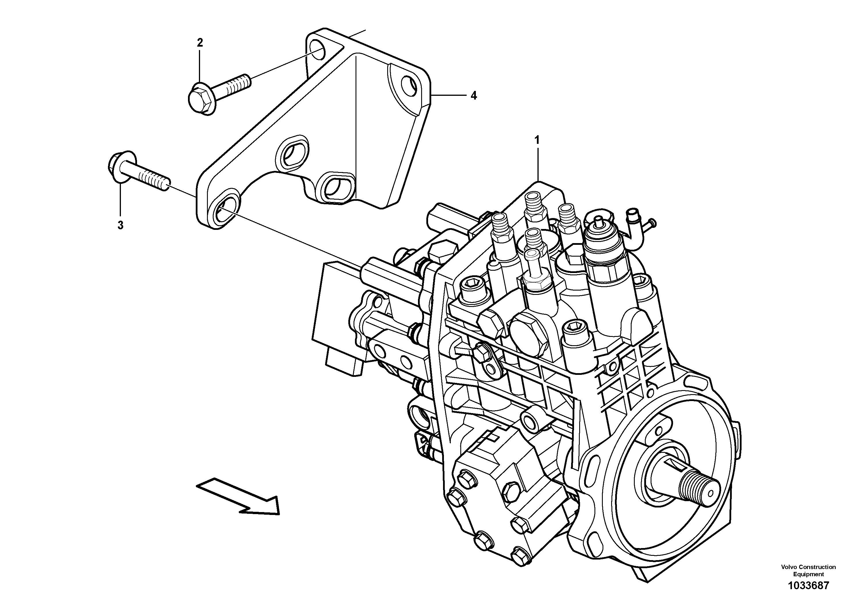 Схема запчастей Volvo ECR88 - 18879 Fuel injection pump with fitting parts ECR88 S/N 14011-