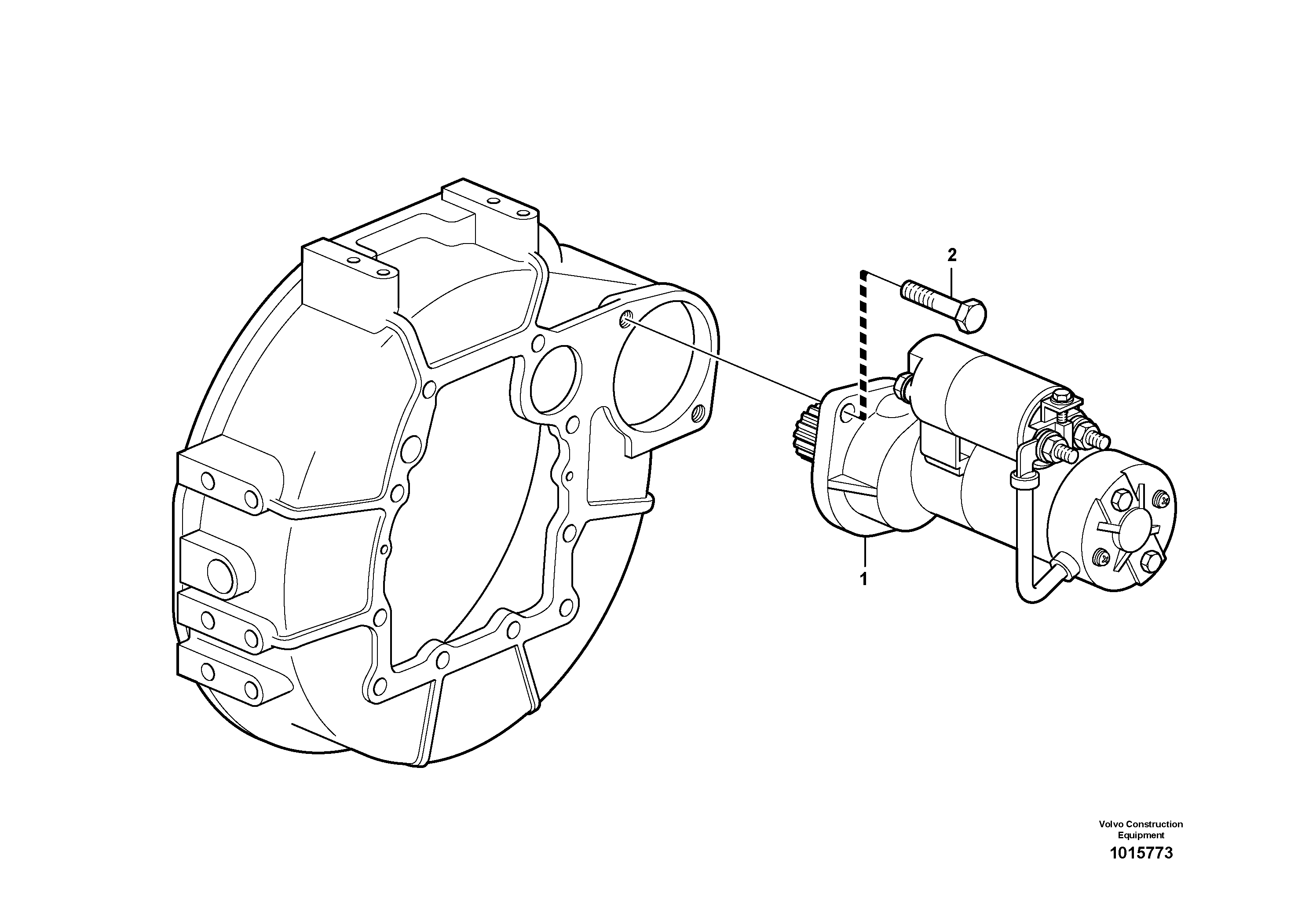 Схема запчастей Volvo EC35C - 30745 Starter motor, mounting EC35C