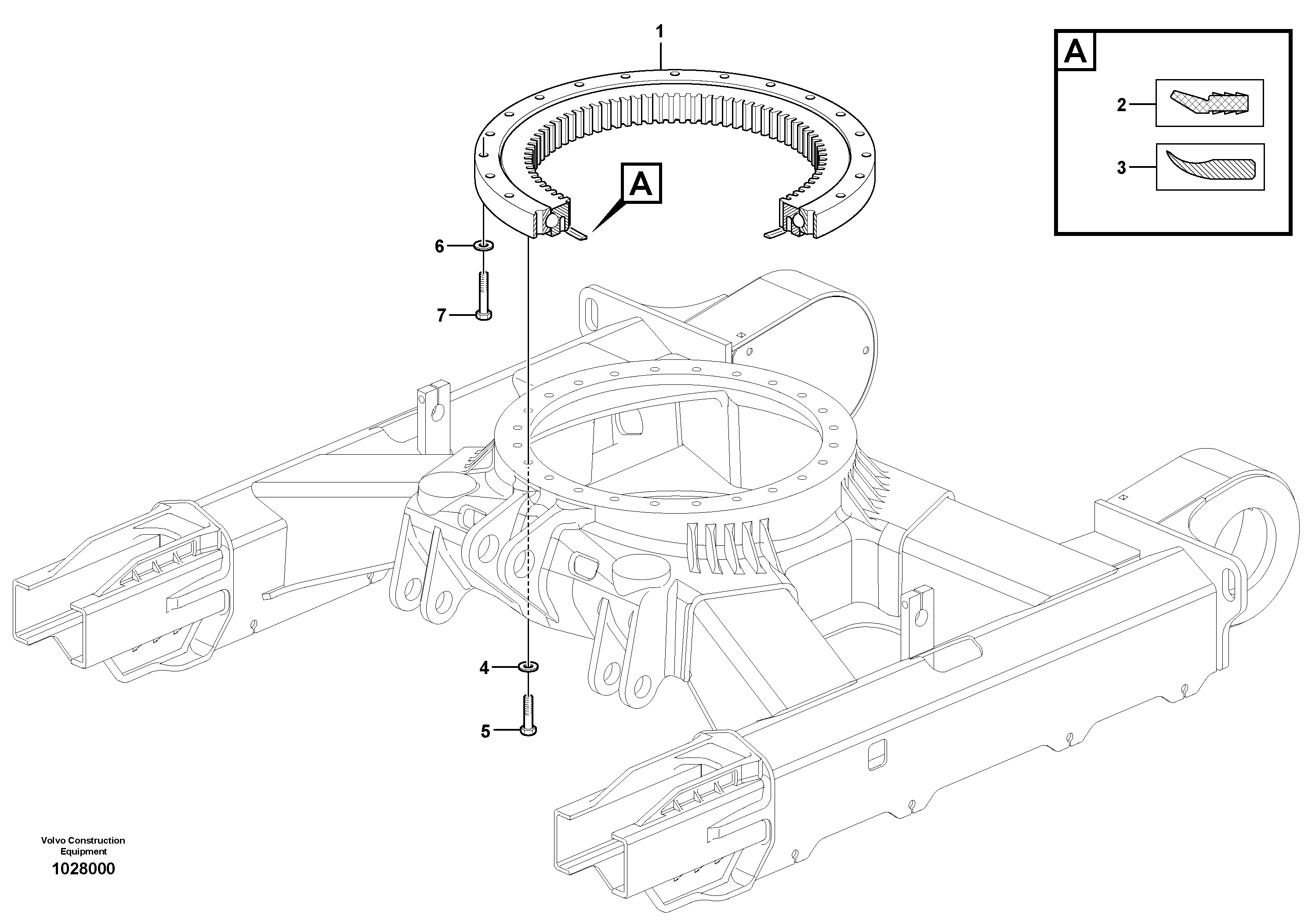 Схема запчастей Volvo EC35C - 26394 Slewing ring EC35C