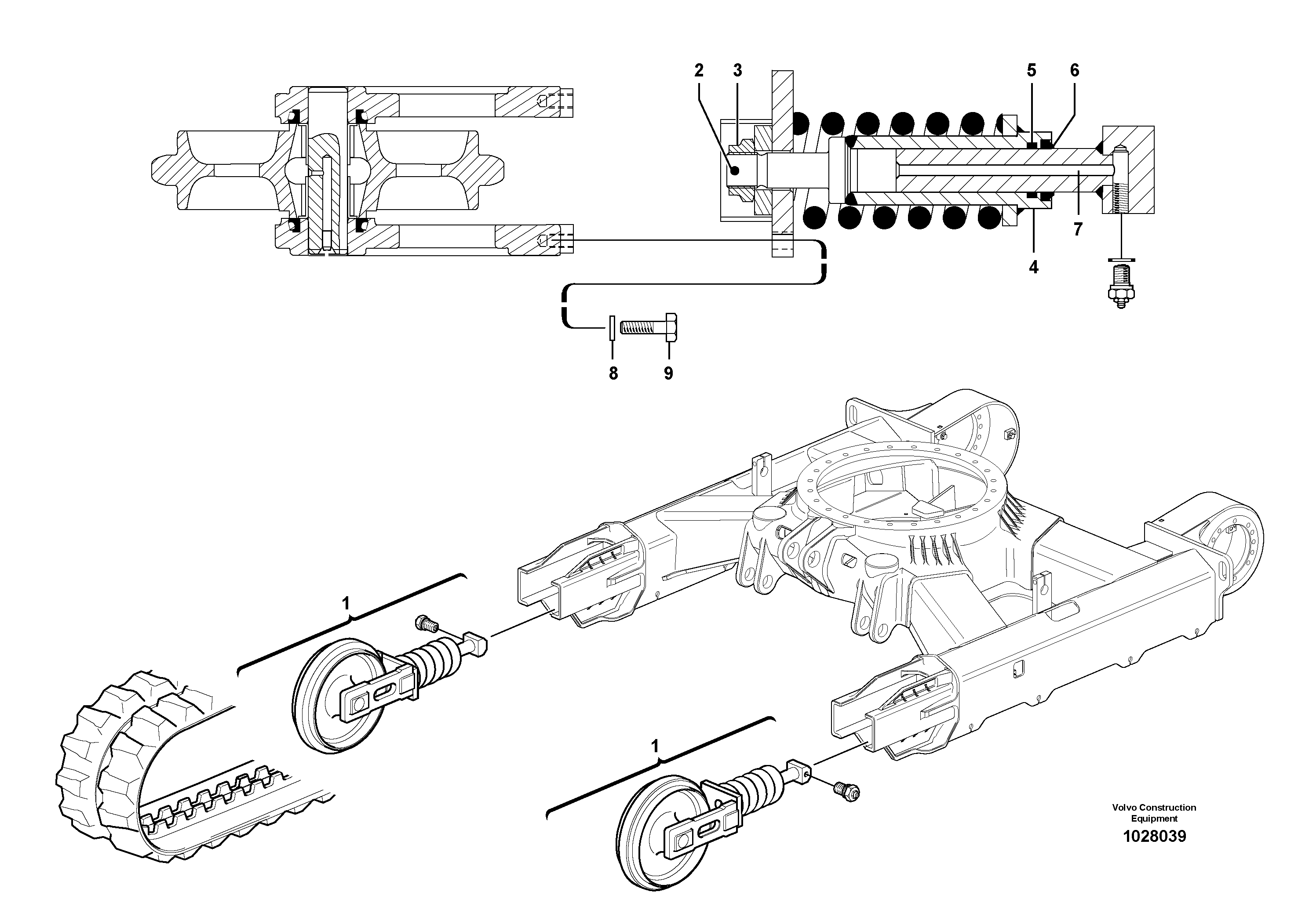Схема запчастей Volvo EC35C - 26396 Track tensioning ( rubber tracks ) EC35C