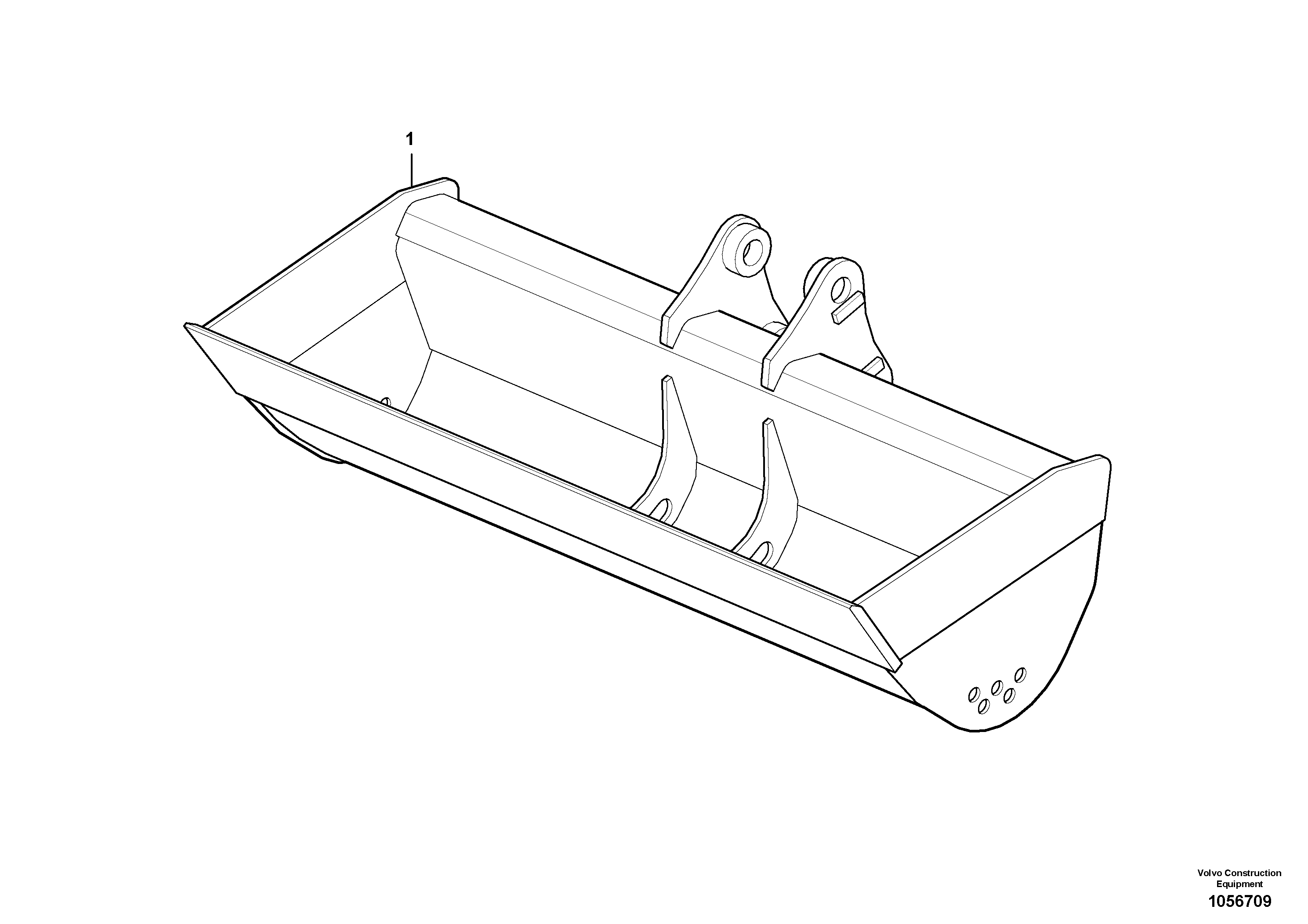 Схема запчастей Volvo EC35C - 82877 Grading bucket ATTACHMENTS ATT. COMPACT EXCAVATORS BUCKET&HAMMER