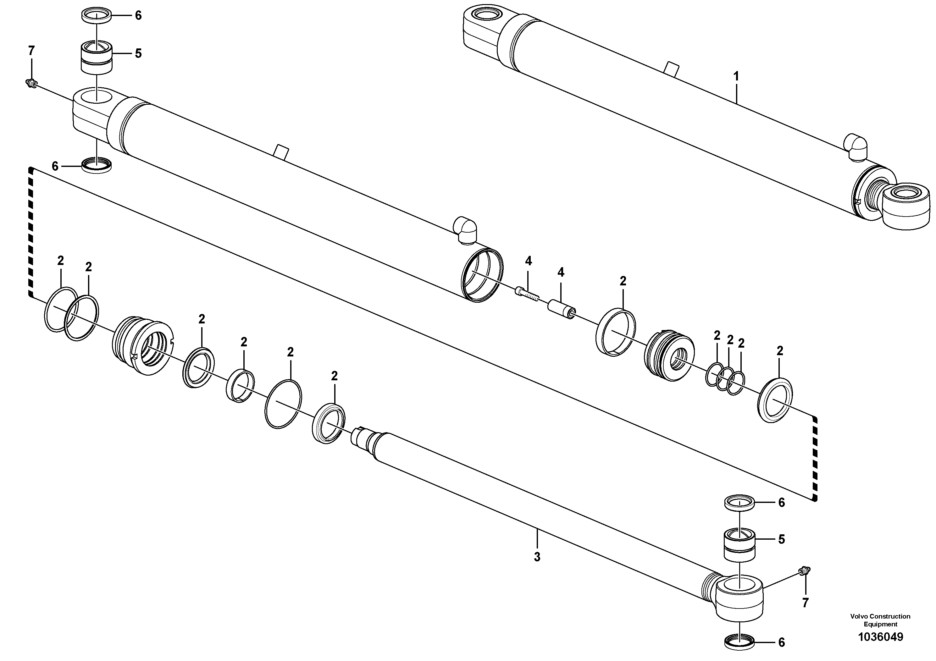 Схема запчастей Volvo EC35C - 42149 Dipper arm cylinder EC35C