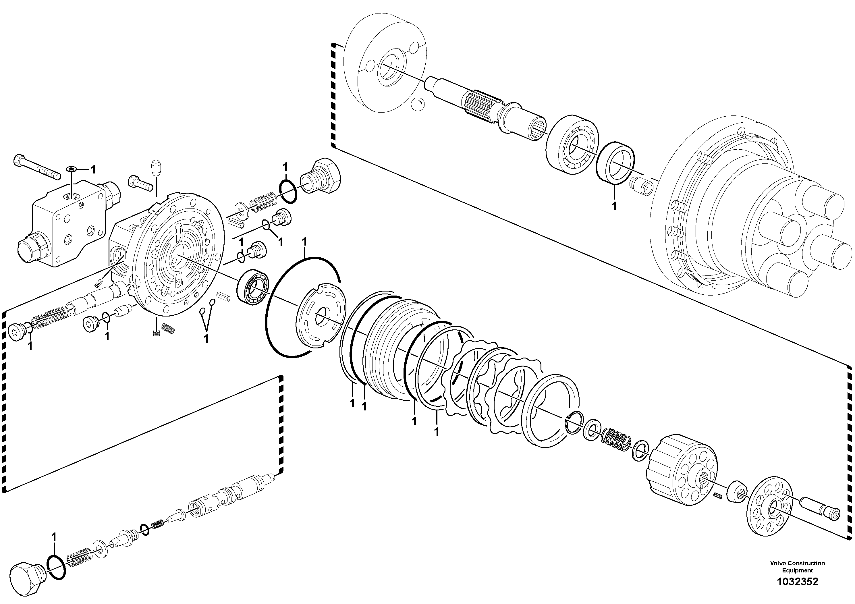 Схема запчастей Volvo ECR48C - 36846 Travelling gear motor assy ECR48C