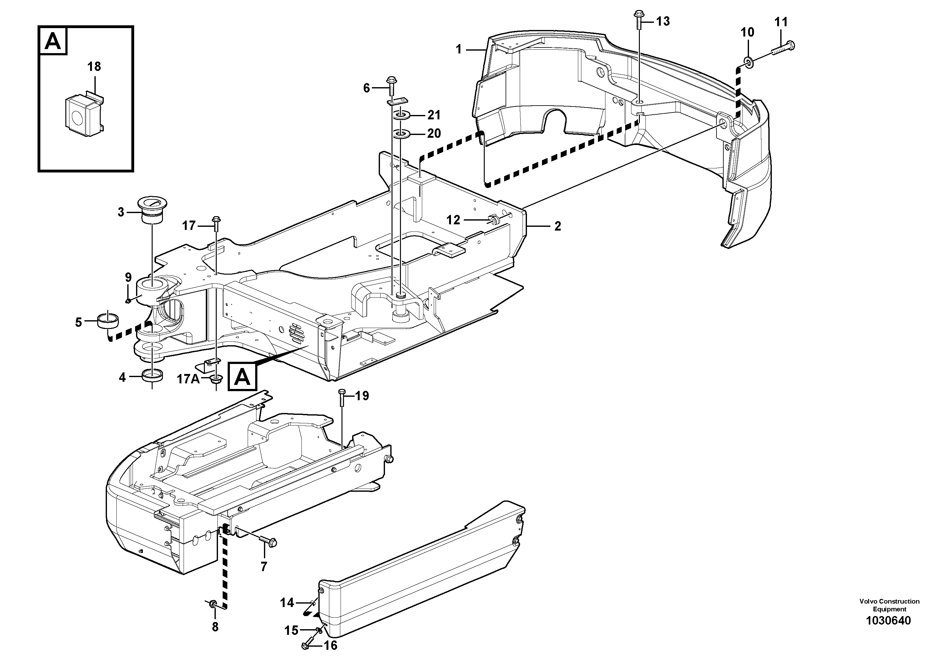 Схема запчастей Volvo ECR48C - 40128 Противовес ECR48C