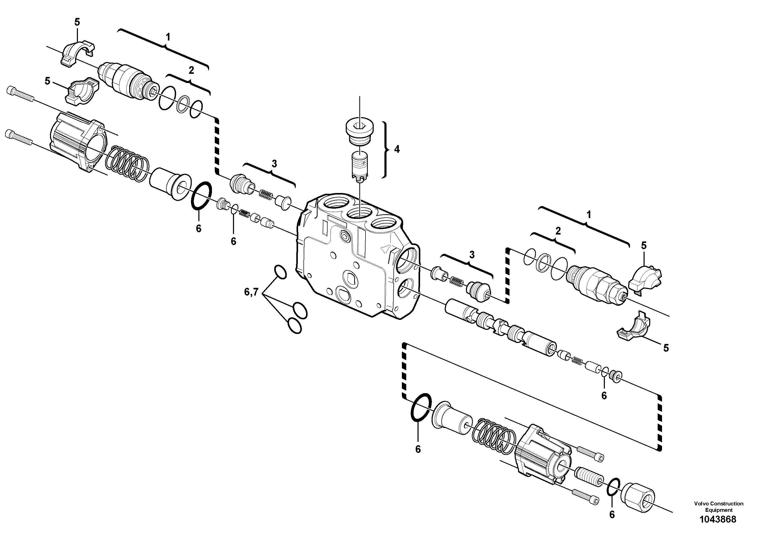 Схема запчастей Volvo ECR48C - 52192 Valve section ECR48C