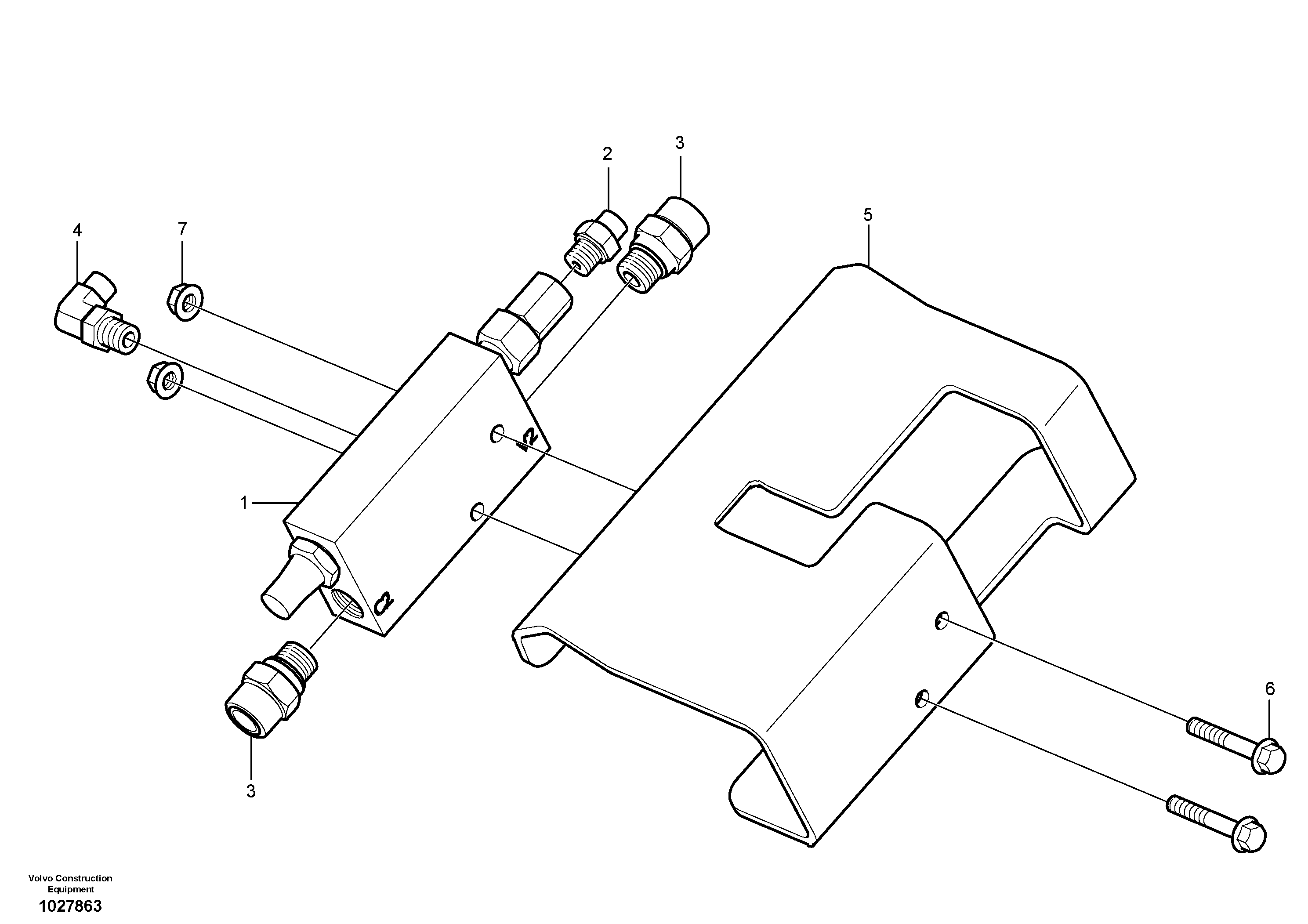 Схема запчастей Volvo ECR48C - 85947 Safety valve ( dipper arm cylinder ) ECR48C