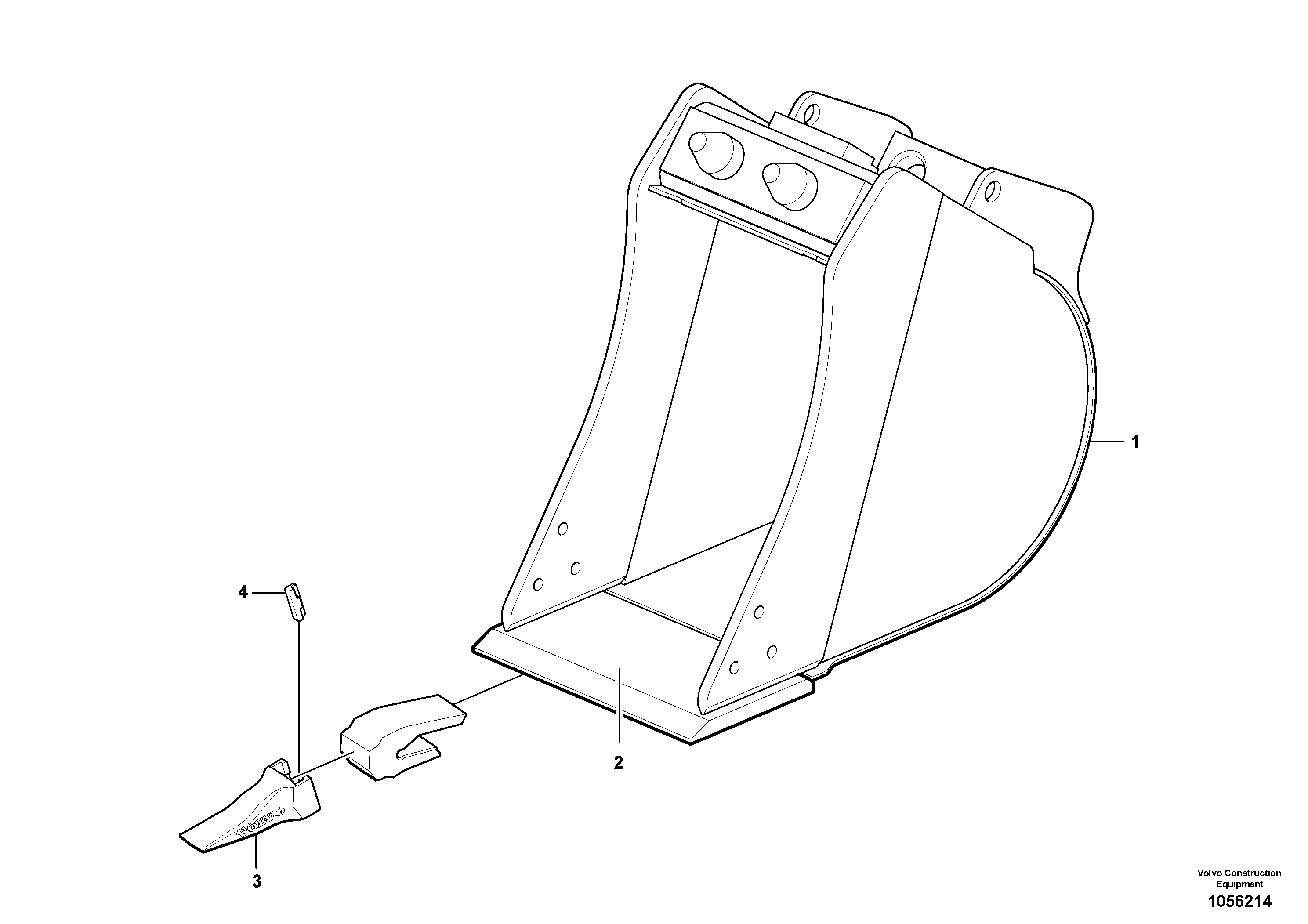 Схема запчастей Volvo ECR48C - 77794 Buckets for Quickfit ATTACHMENTS ATT. COMPACT EXCAVATORS BUCKET&HAMMER