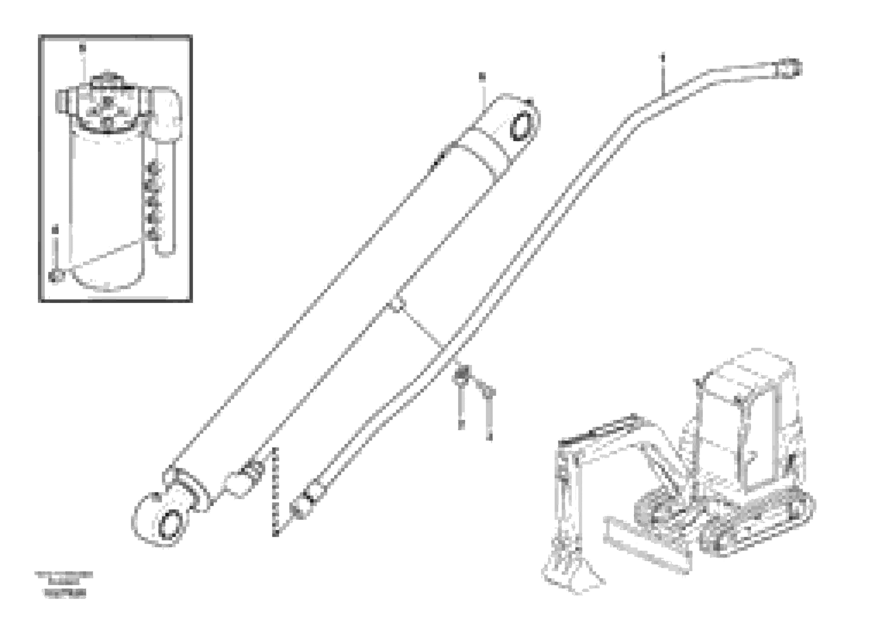 Схема запчастей Volvo ECR48C - 27622 Working hydraulic, boom ECR48C