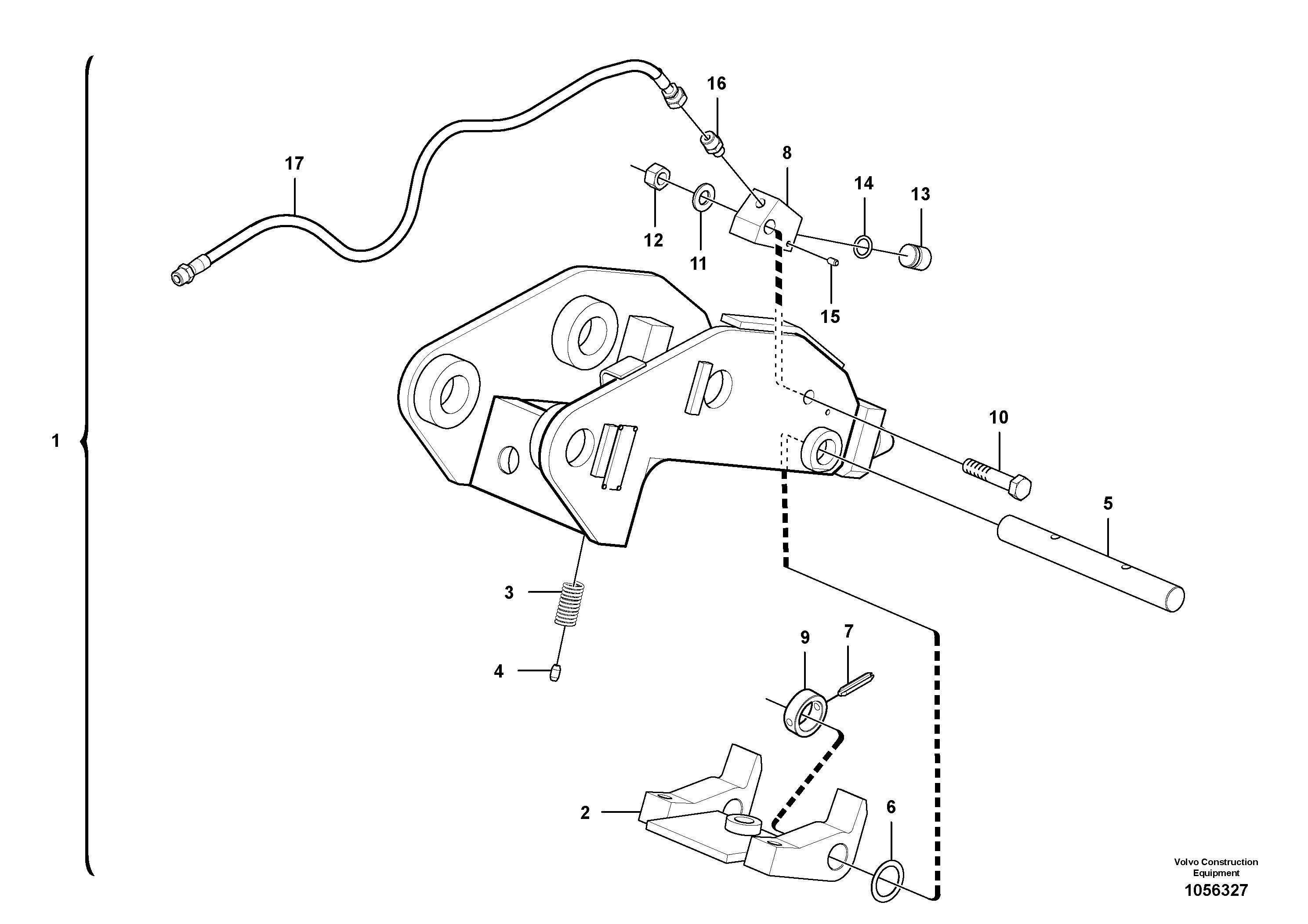 Схема запчастей Volvo ECR48C - 83197 Tool holder / hydraulic control ECR48C