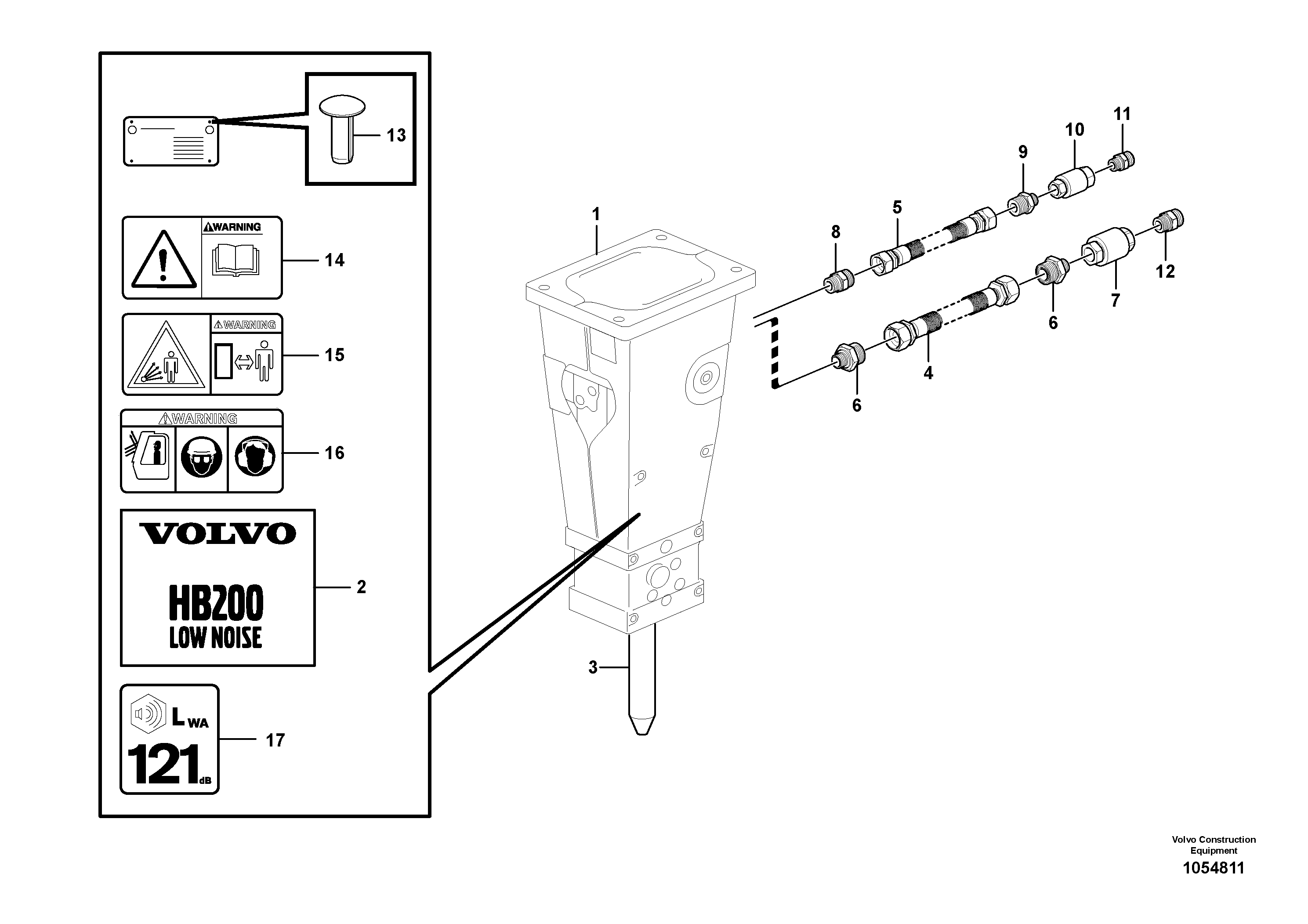 Схема запчастей Volvo ECR48C - 39401 Hydraulic system, hammer ECR48C