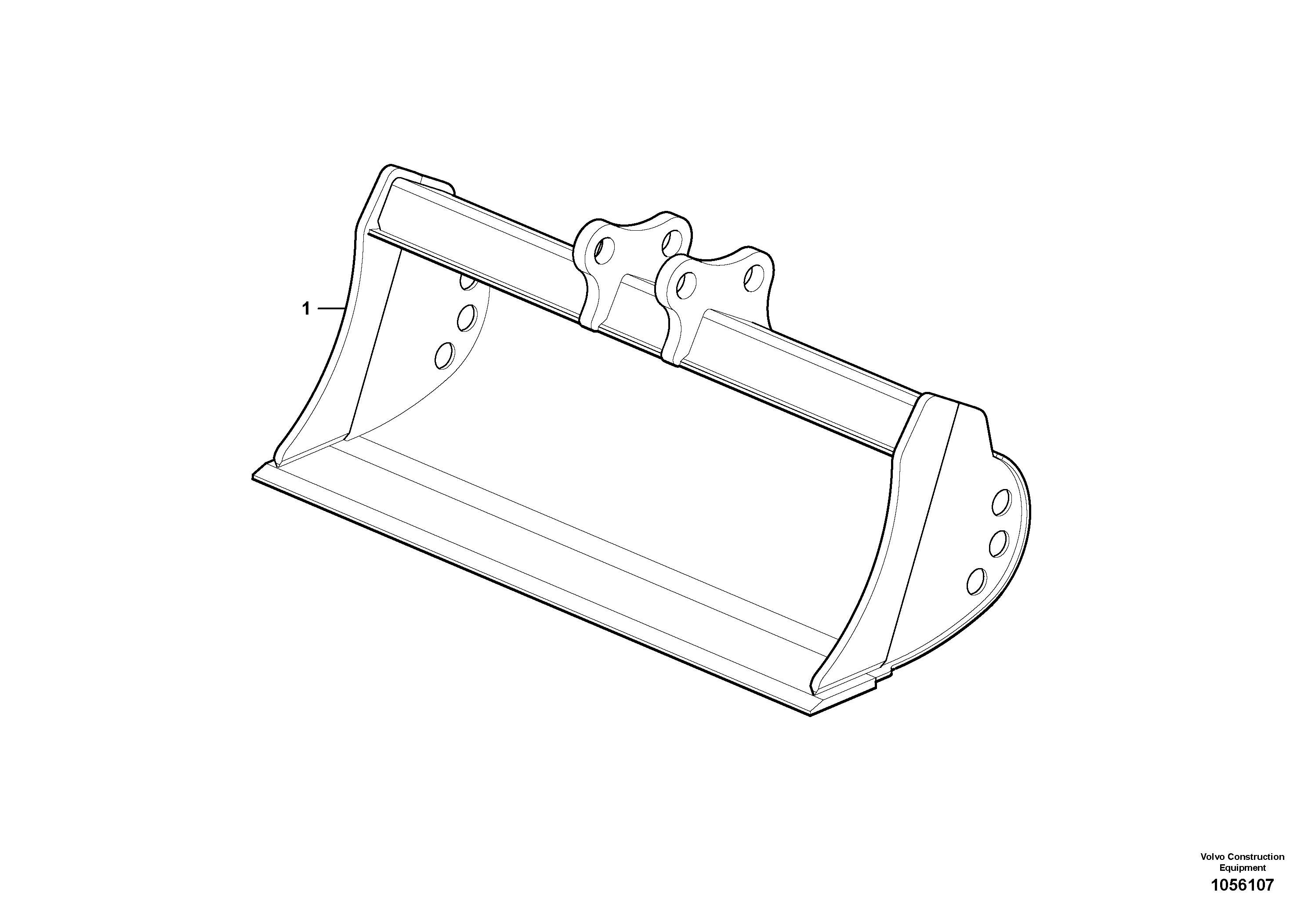 Схема запчастей Volvo ECR48C - 82864 Grading bucket ATTACHMENTS ATT. COMPACT EXCAVATORS BUCKET&HAMMER