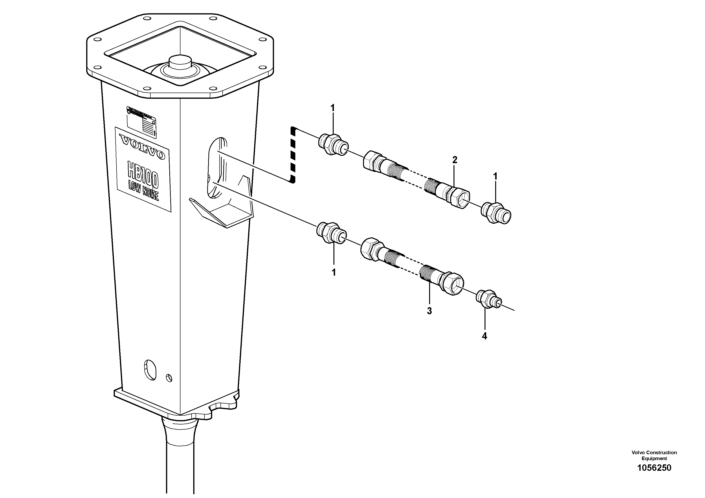 Схема запчастей Volvo ECR48C - 77763 Hammer ATTACHMENTS ATT. COMPACT EXCAVATORS BUCKET&HAMMER