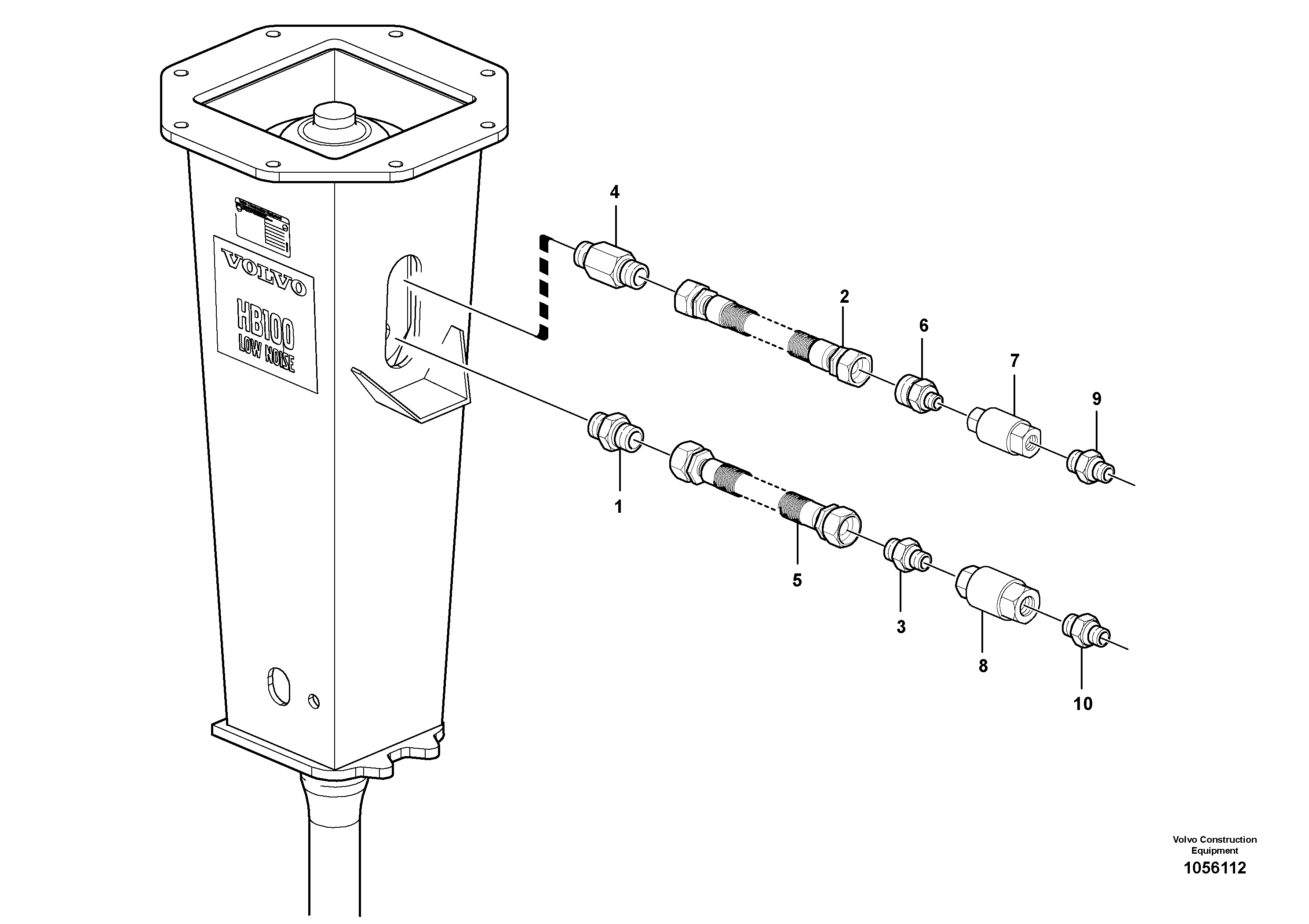 Схема запчастей Volvo ECR48C - 84138 Hammer ATTACHMENTS ATT. COMPACT EXCAVATORS BUCKET&HAMMER