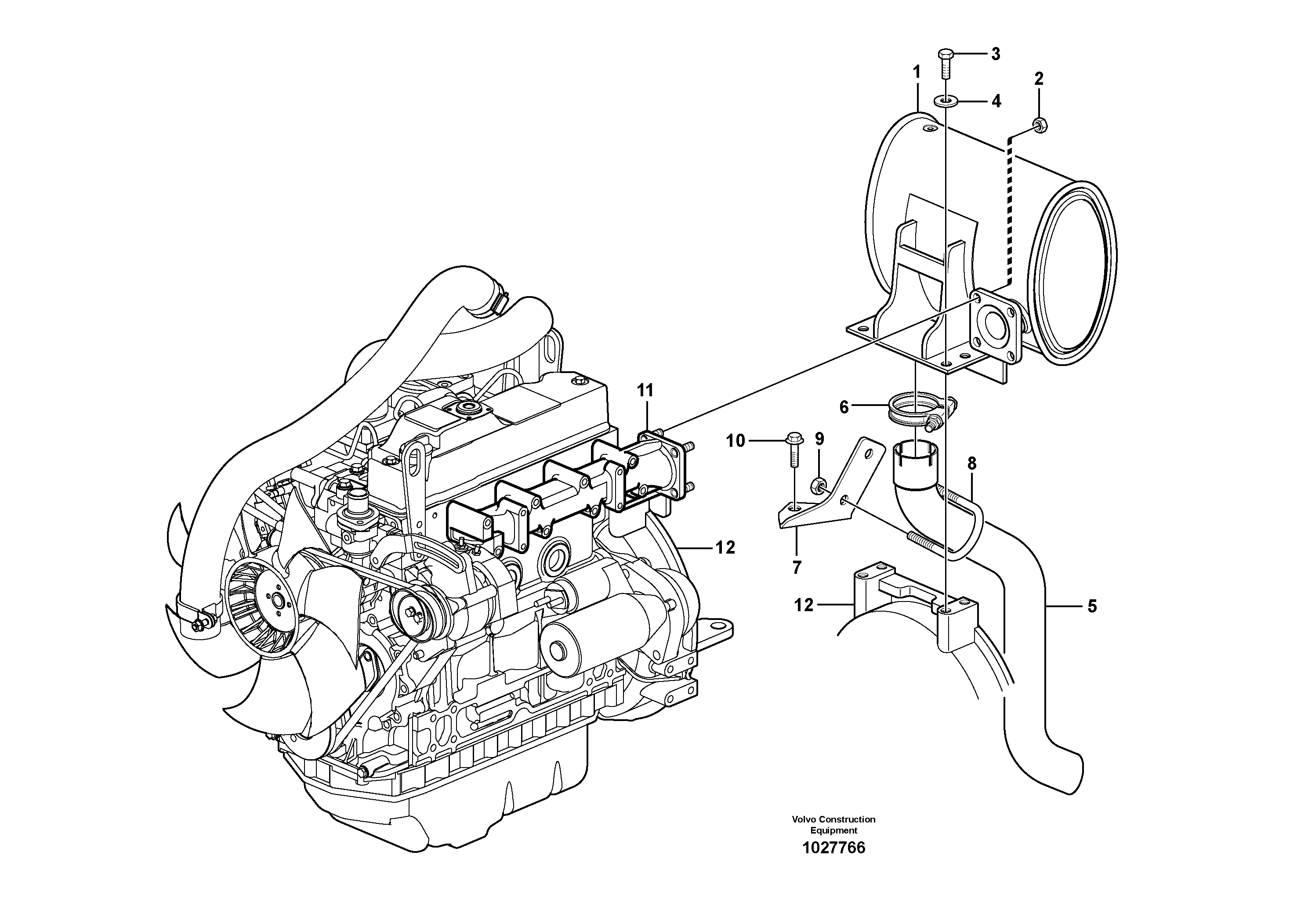 Схема запчастей Volvo ECR48C - 89687 Выхлопная система ECR48C