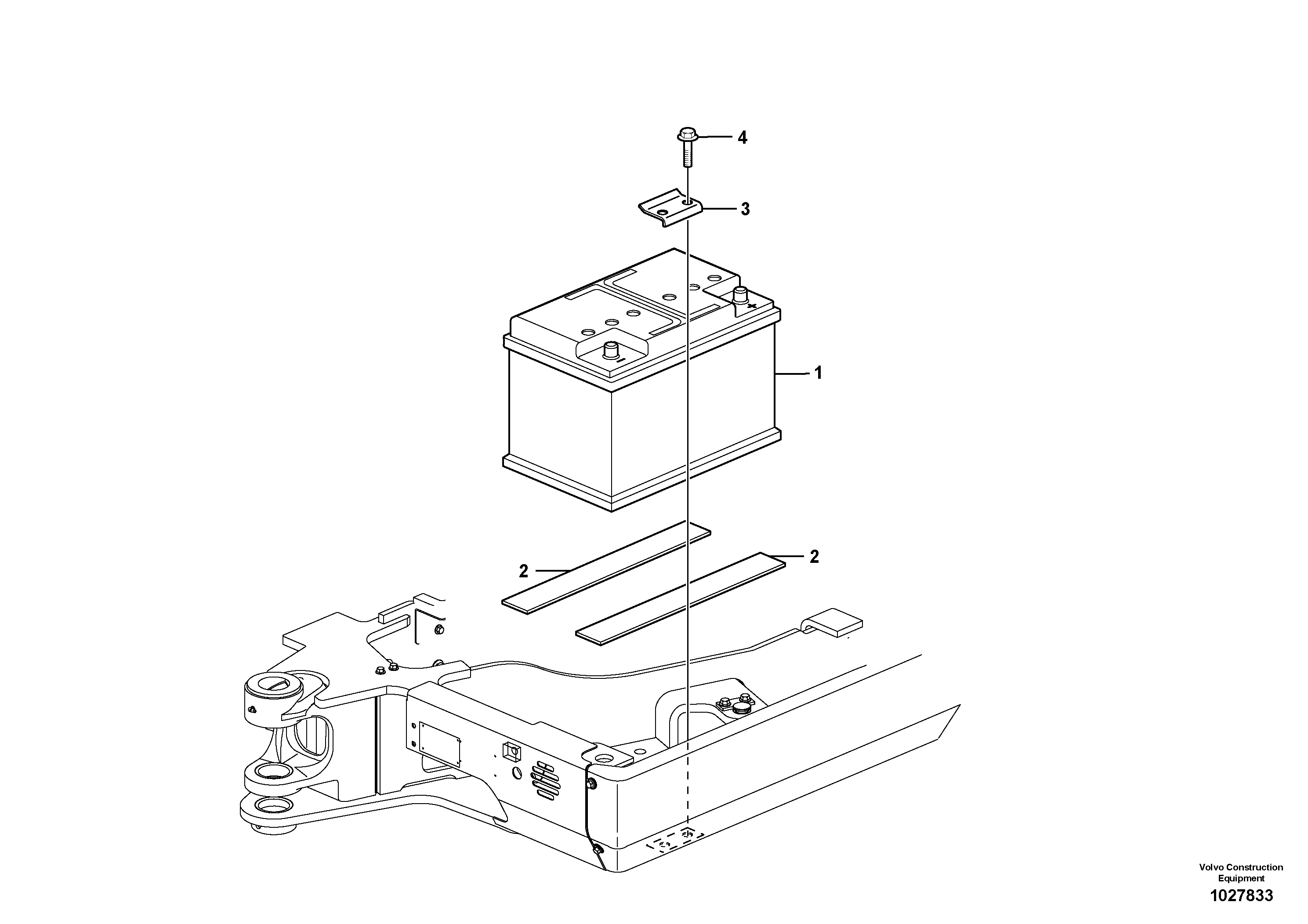 Схема запчастей Volvo ECR48C - 94447 Батарея аккумуляторная ECR48C