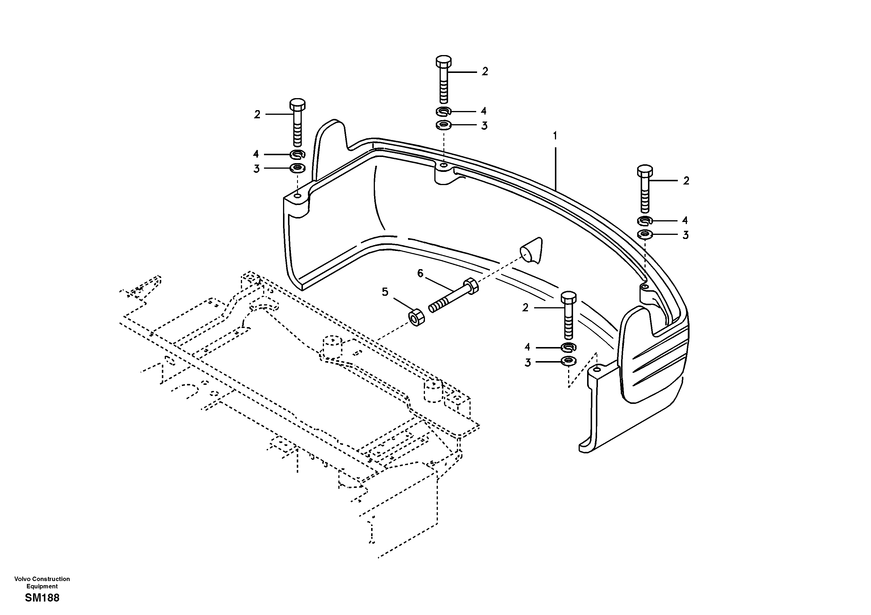 Схема запчастей Volvo EW55 SER NO 5630- - 12418 Противовесы 