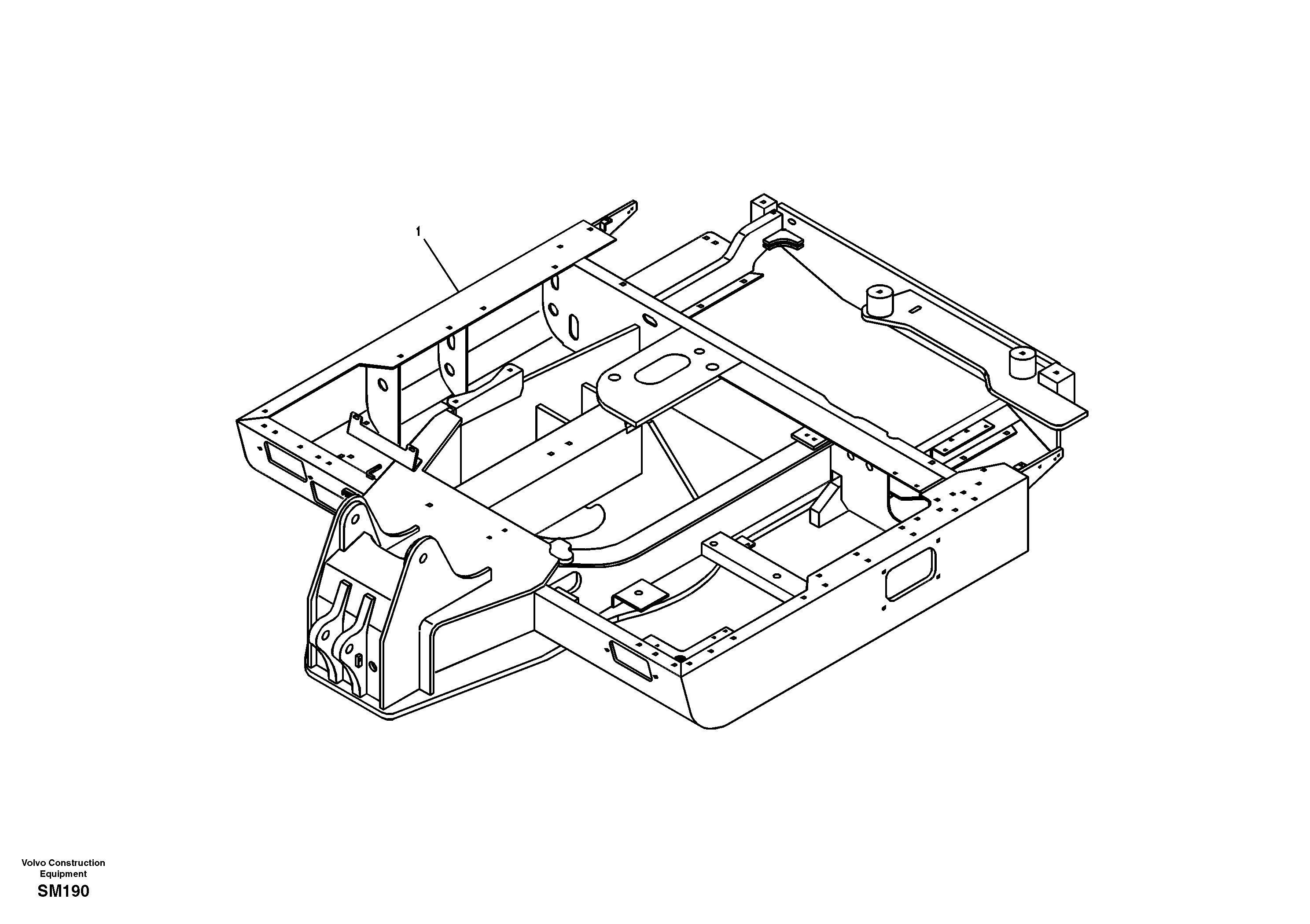 Схема запчастей Volvo EW55 SER NO 5630- - 11846 Upper frame 