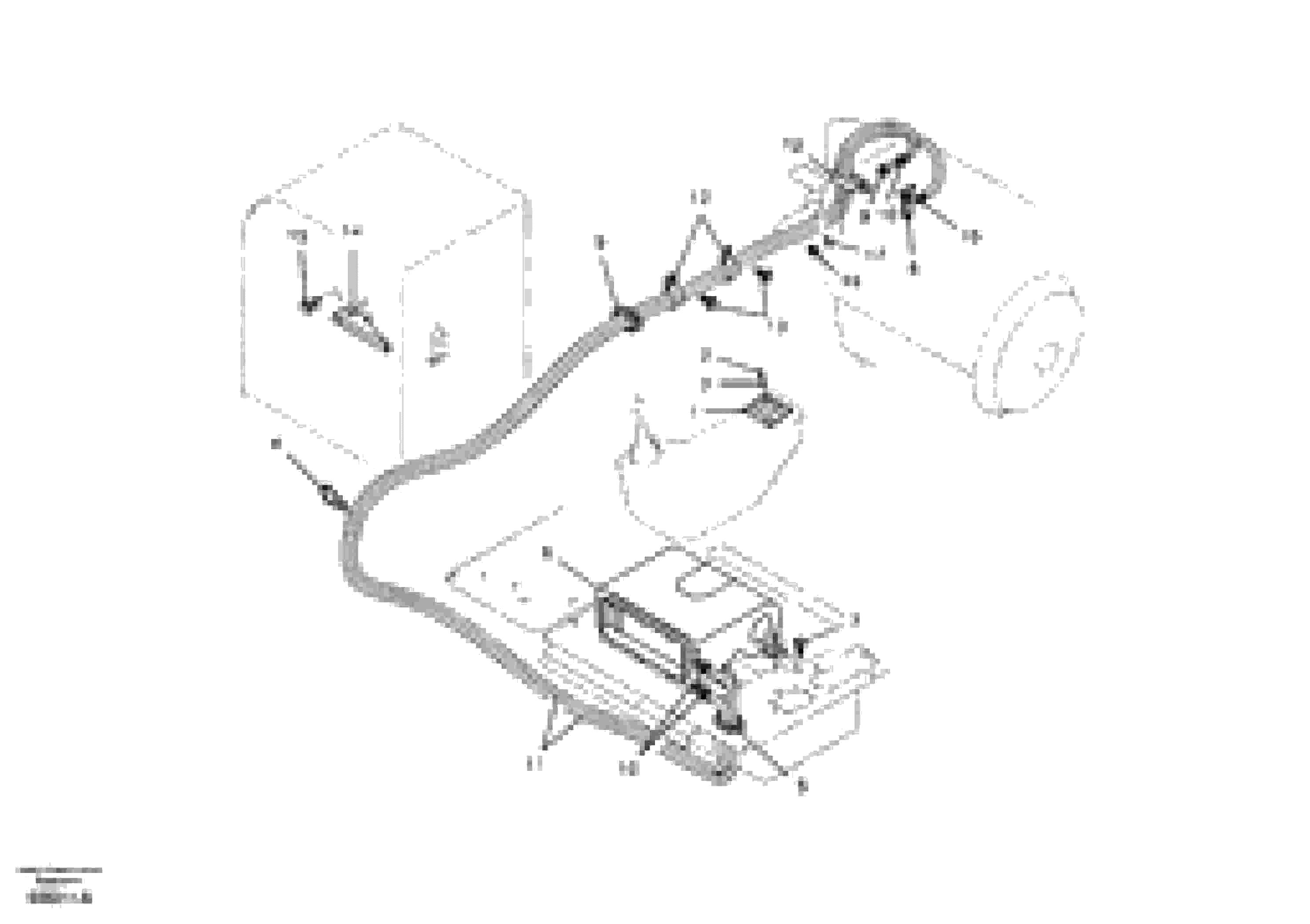 Схема запчастей Volvo EW55 SER NO 5630- - 98567 Heating line 