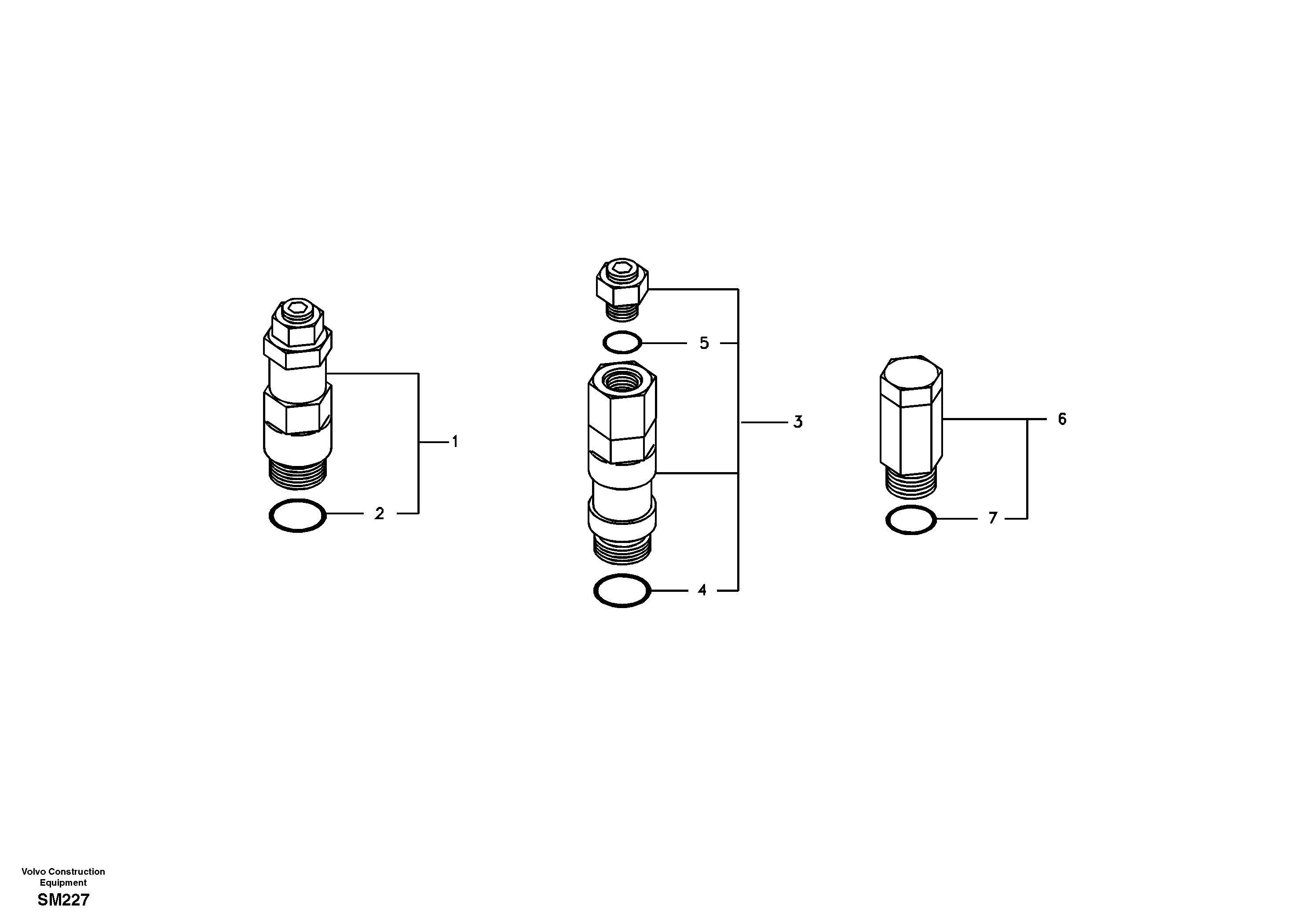 Схема запчастей Volvo EW55 SER NO 5630- - 11863 Main control valve, boom and bucket and travel Rh 