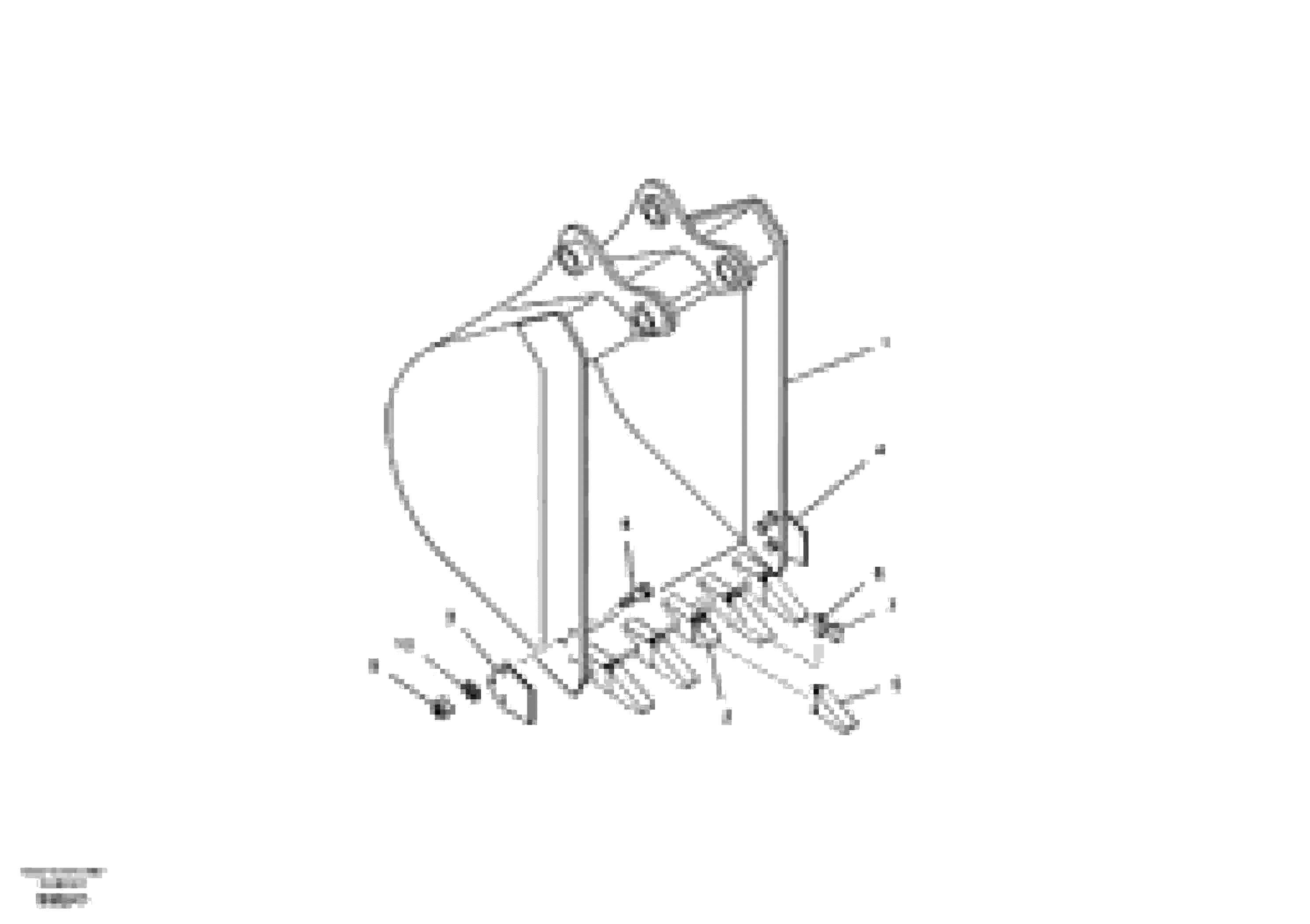 Схема запчастей Volvo EW55 SER NO 5630- - 44645 Ковш 