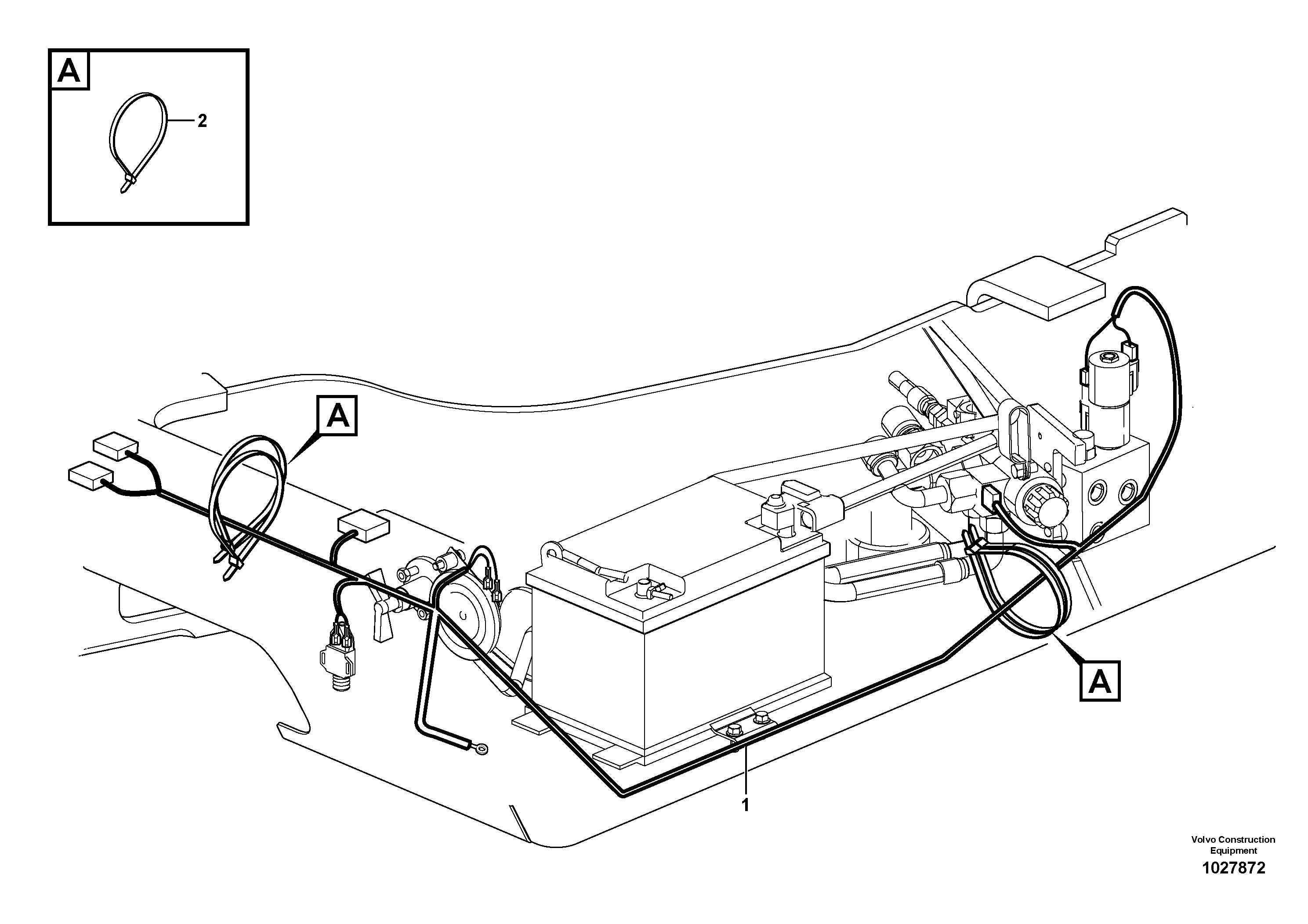 Схема запчастей Volvo EC27C - 31755 Cable harness, front EC27C
