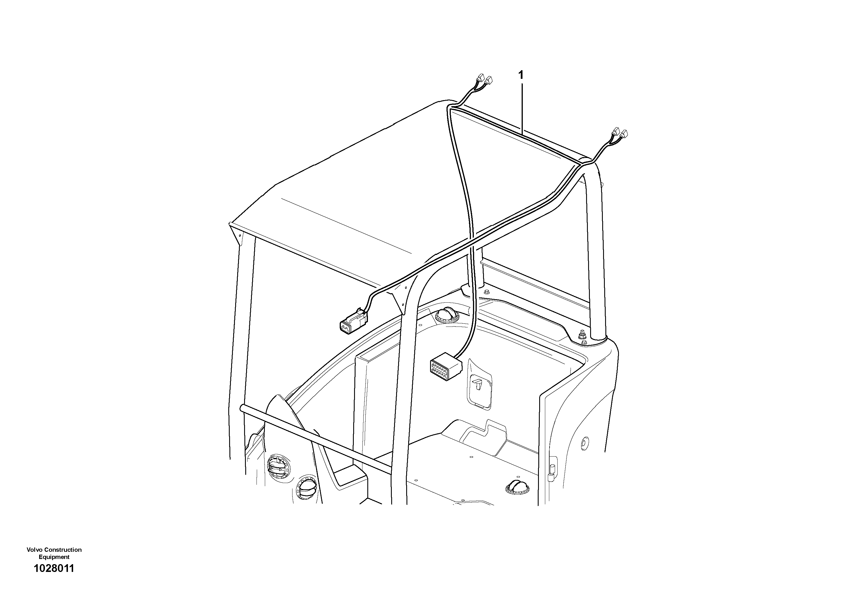 Схема запчастей Volvo EC27C - 37967 Electrical system / Canopy EC27C