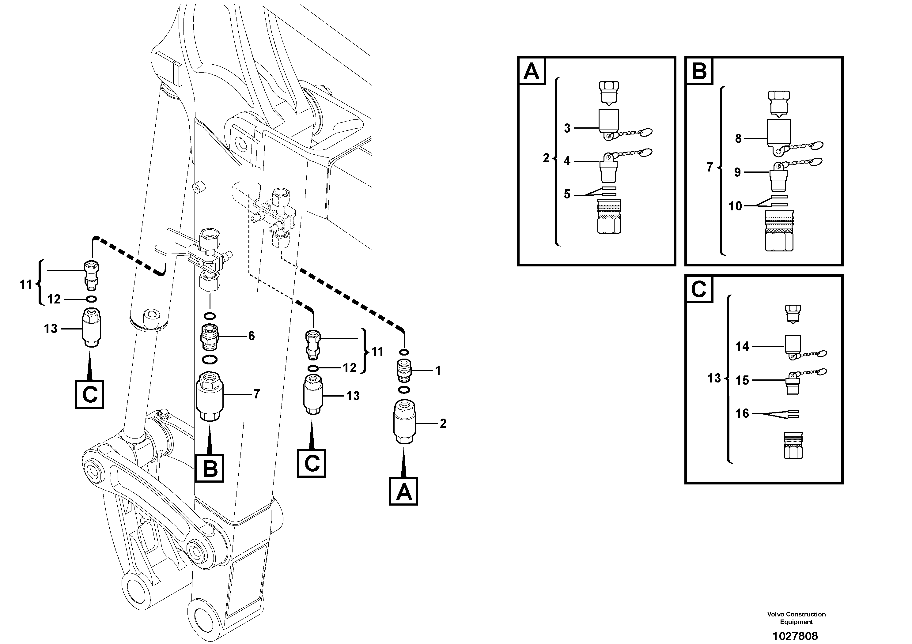 Схема запчастей Volvo EC27C - 50267 Kit coupler ( accessories ) EC27C