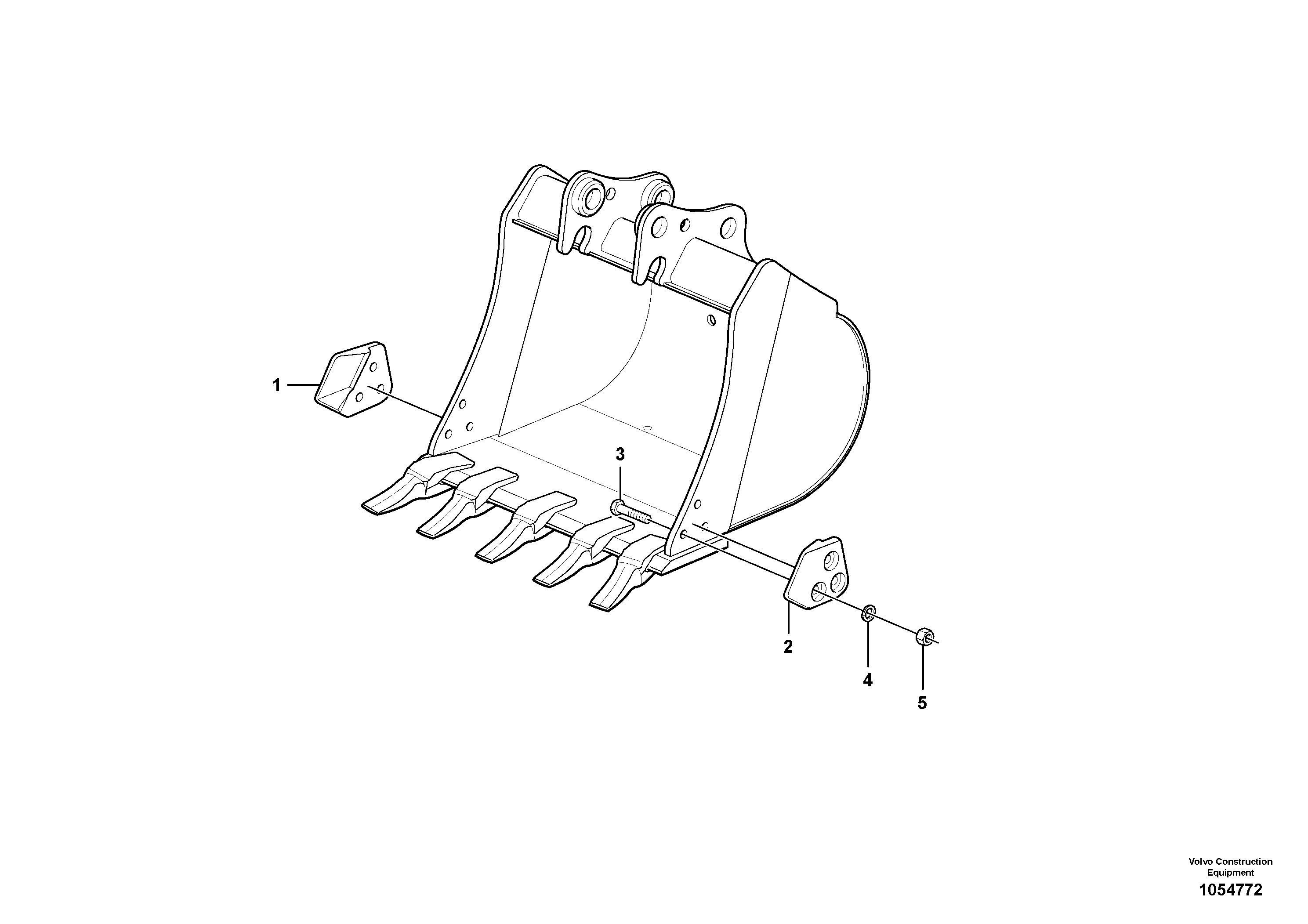 Схема запчастей Volvo EC27C - 83536 Ковш ATTACHMENTS ATT. COMPACT EXCAVATORS BUCKET&HAMMER