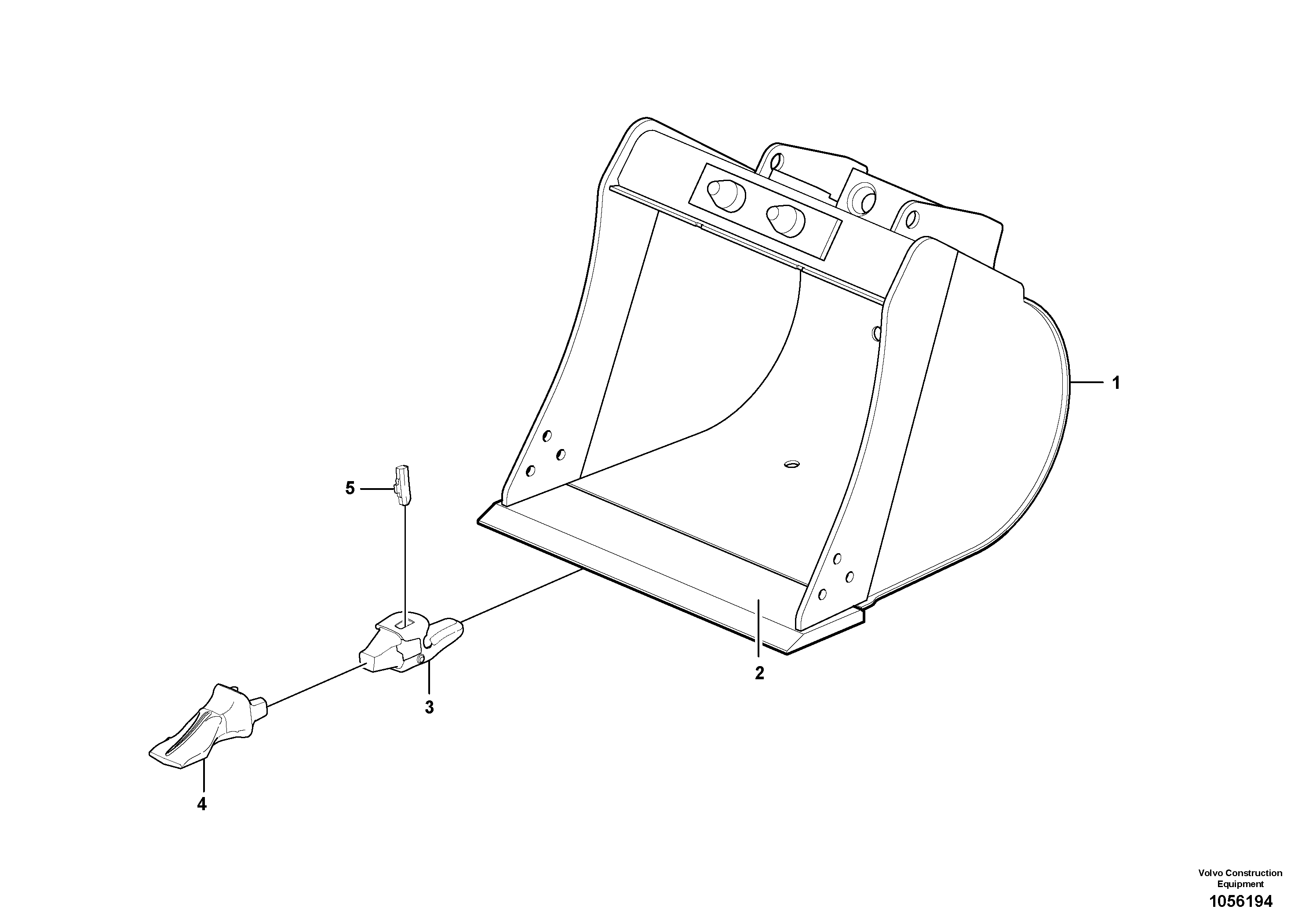 Схема запчастей Volvo EC27C - 84374 Buckets for Quickfit ATTACHMENTS ATT. COMPACT EXCAVATORS BUCKET&HAMMER