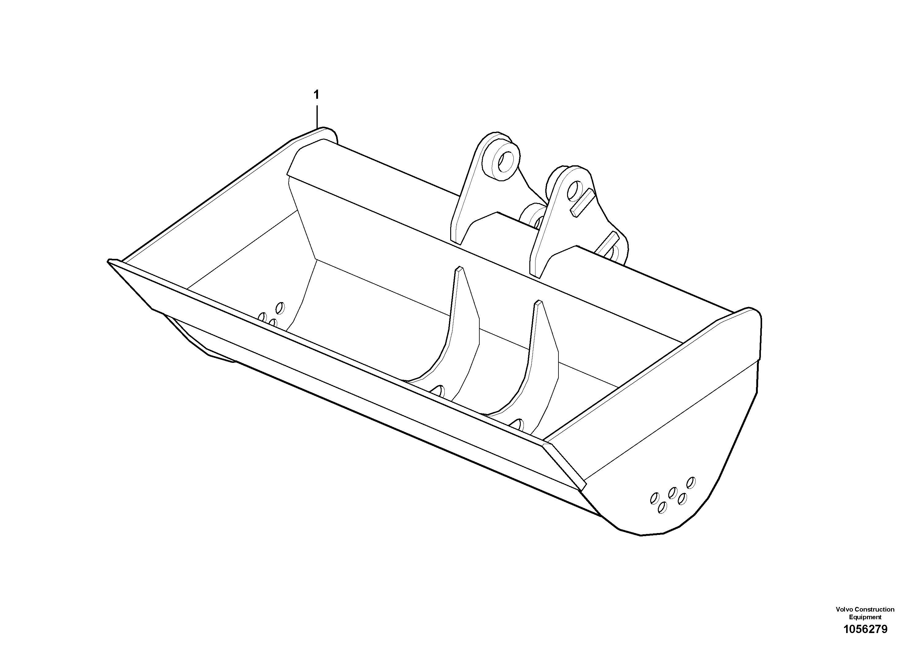 Схема запчастей Volvo EC27C - 82870 Grading bucket ATTACHMENTS ATT. COMPACT EXCAVATORS BUCKET&HAMMER