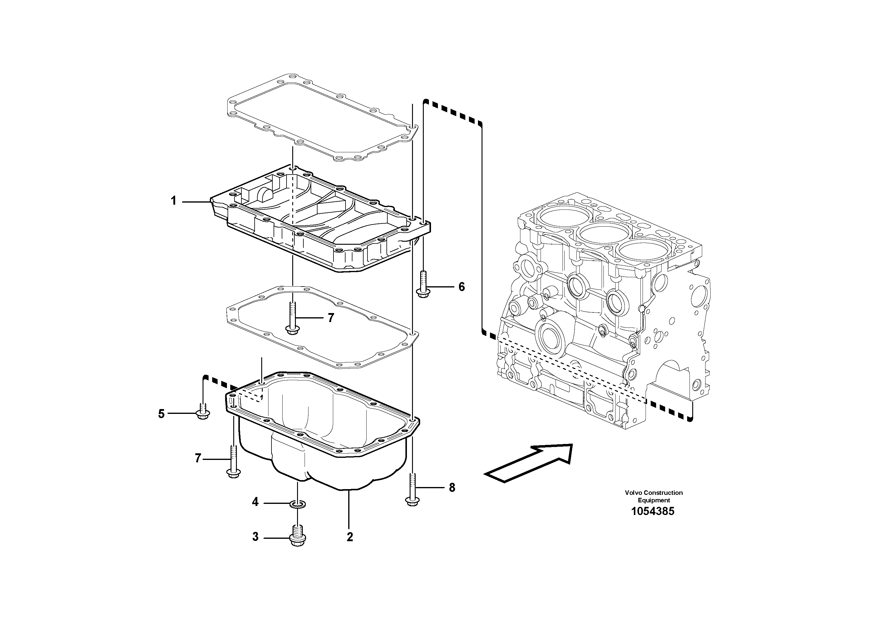 Схема запчастей Volvo EC15C - 80865 Oil sump EC15C