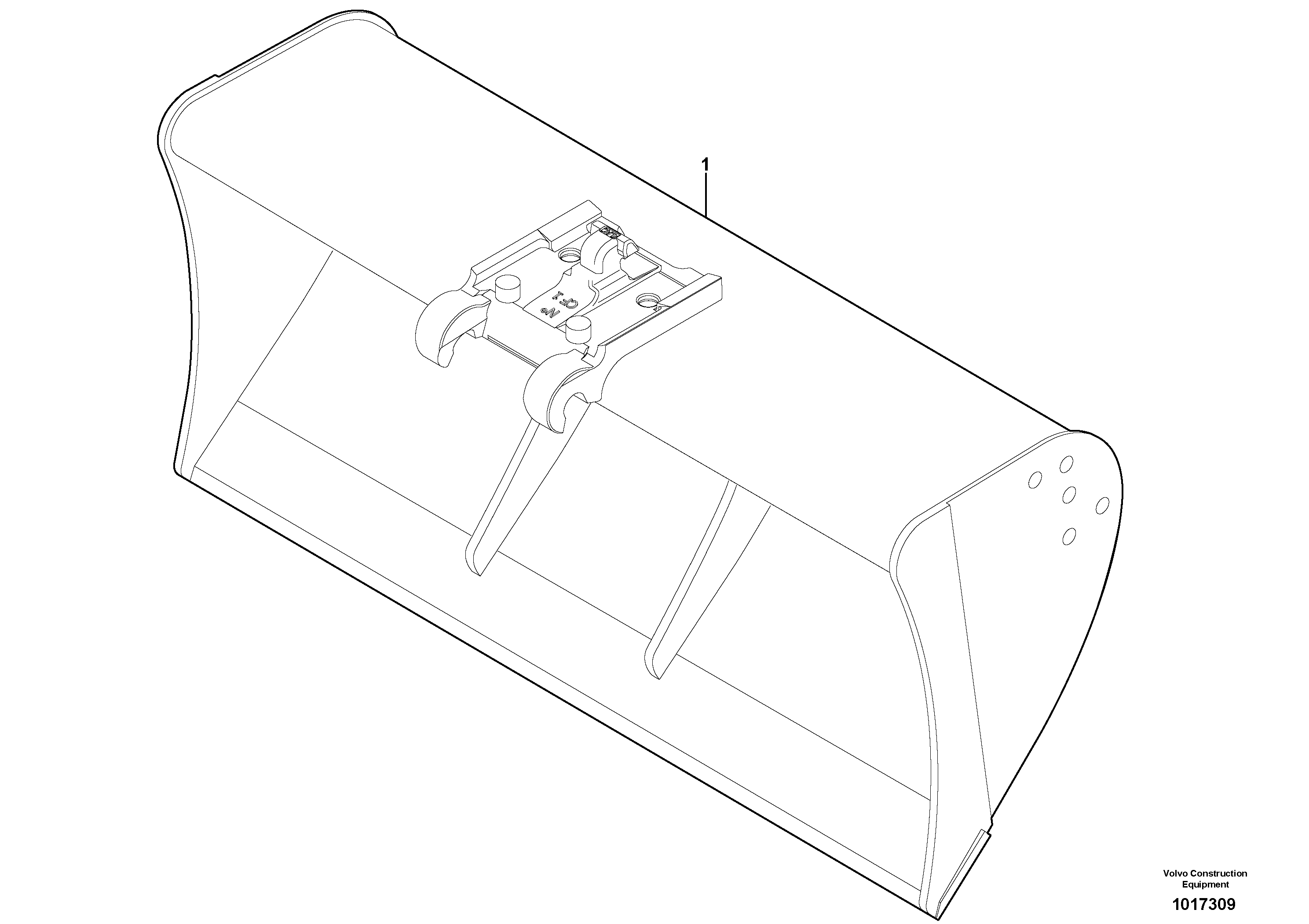 Схема запчастей Volvo EC17C - 82878 Grading bucket for Quickfit ATTACHMENTS ATT. COMPACT EXCAVATORS BUCKET&HAMMER