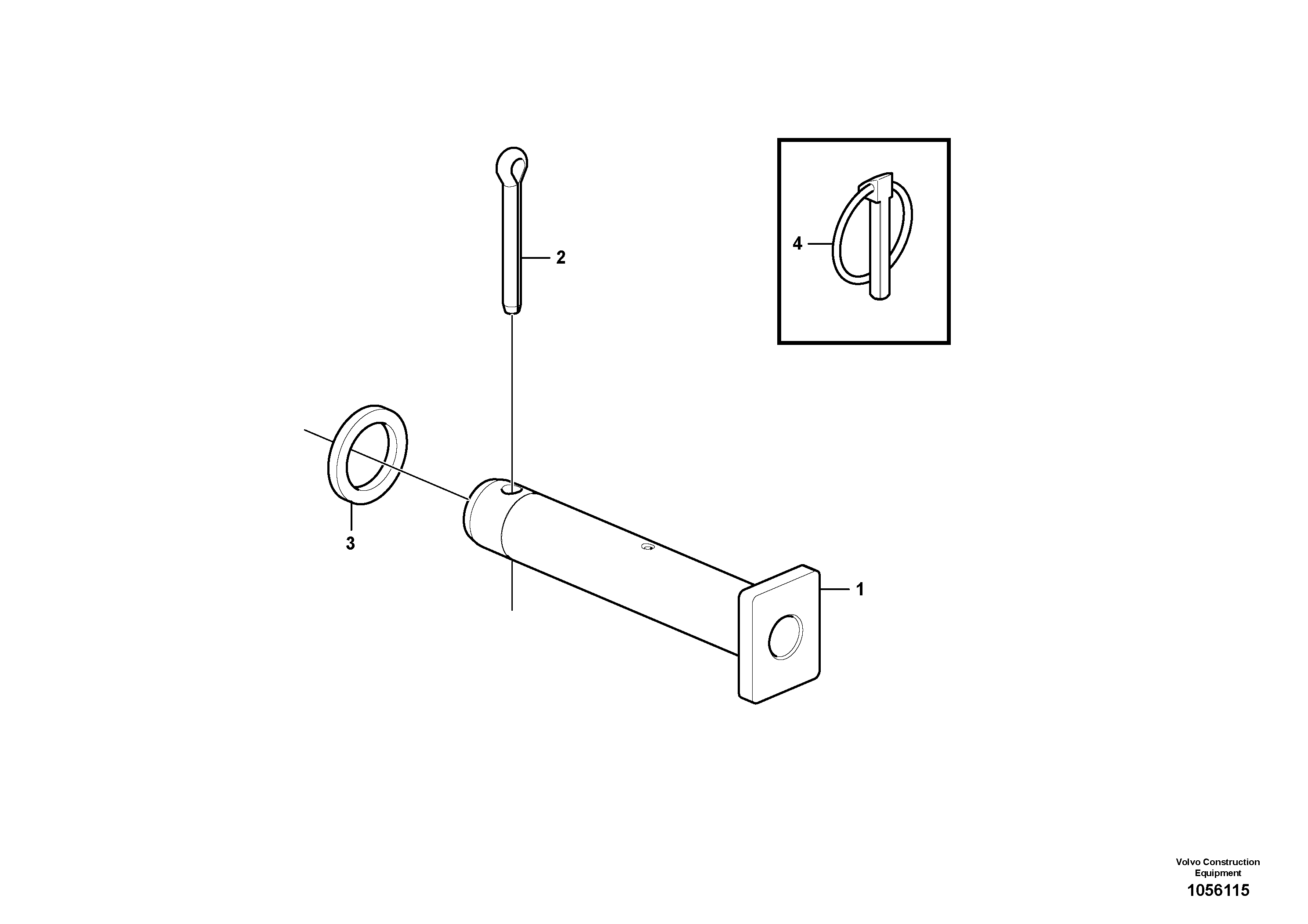 Схема запчастей Volvo EC17C - 84632 Pins for mounting bucket ATTACHMENTS ATT. COMPACT EXCAVATORS BUCKET&HAMMER