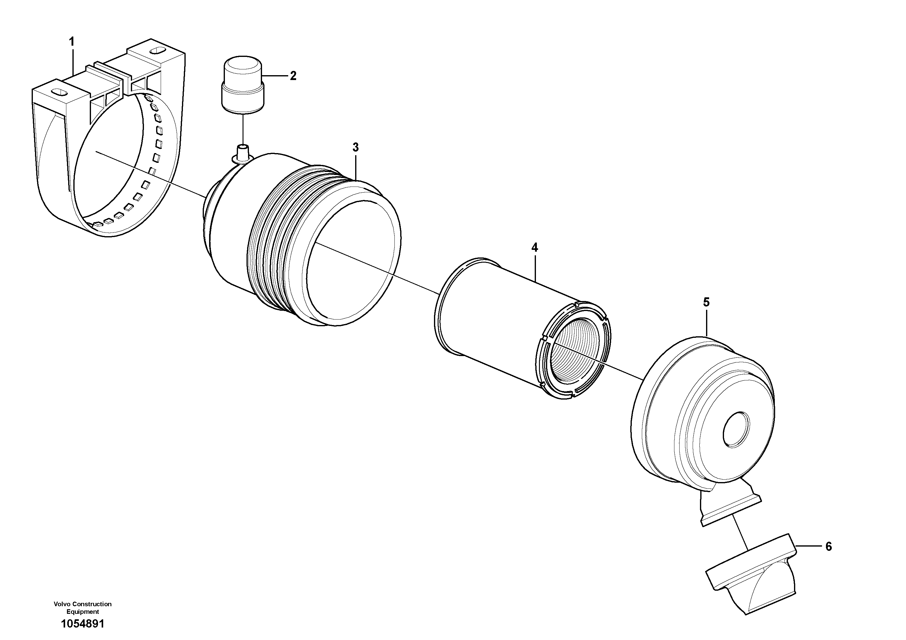 Схема запчастей Volvo EC17C - 96061 Фильтр воздушный EC17C