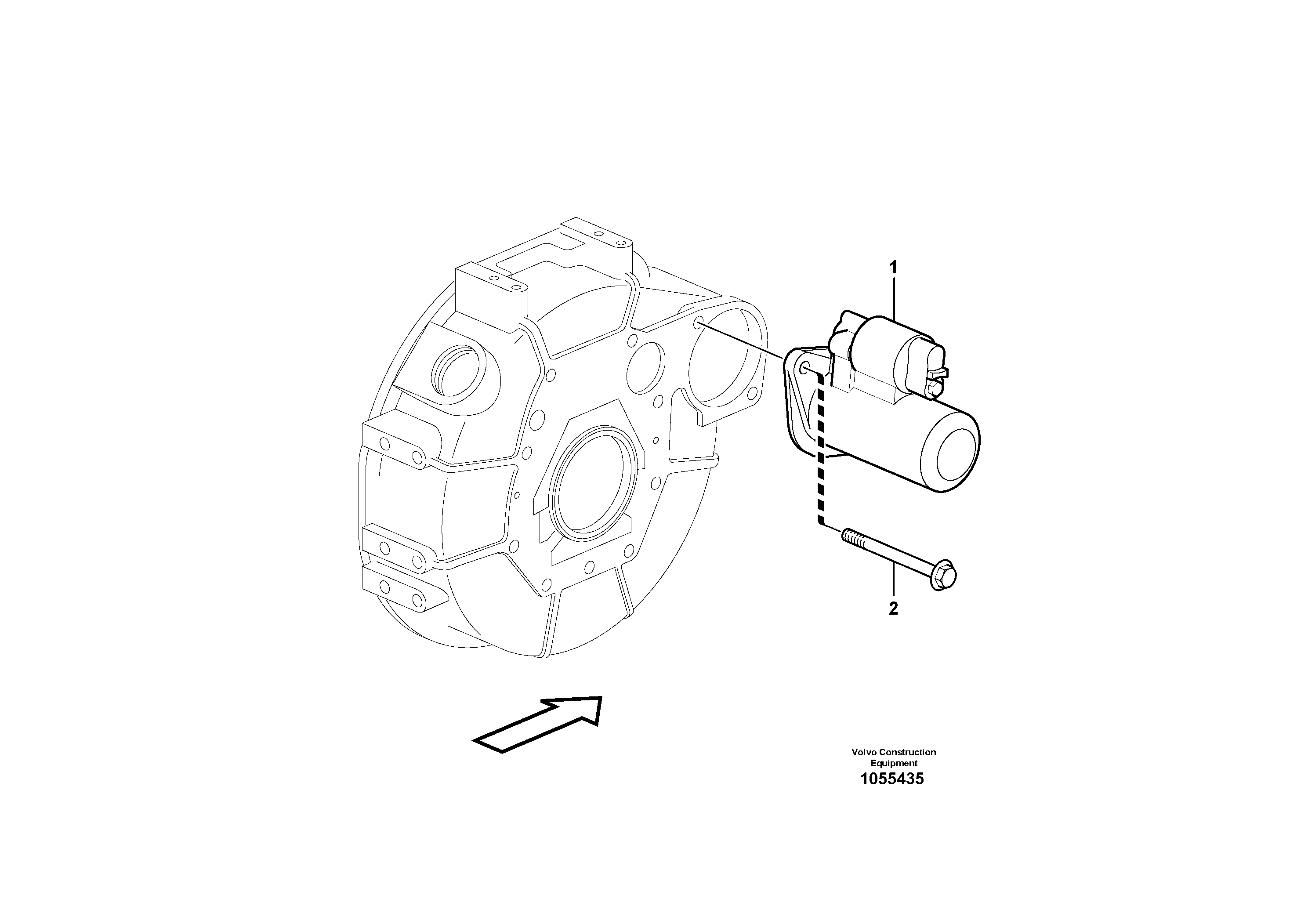 Схема запчастей Volvo EC17C - 69328 Starter motor, mounting EC17C