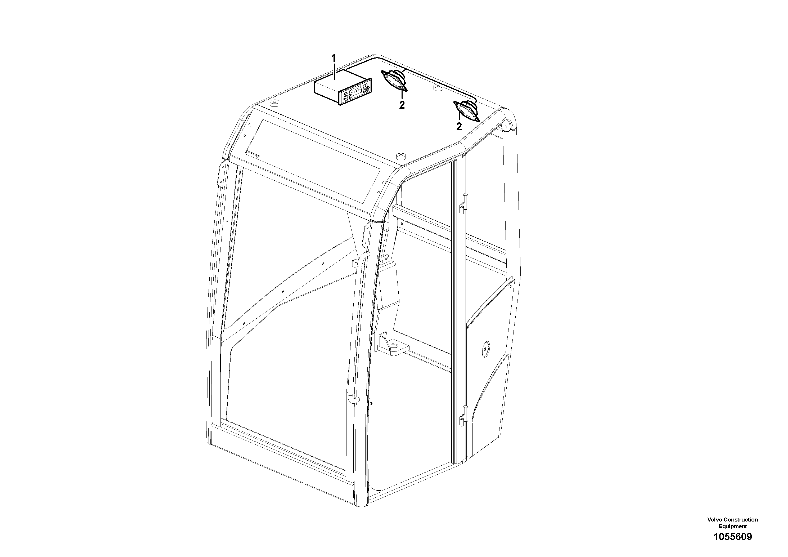 Схема запчастей Volvo EC17C - 70595 Radio bracket EC17C