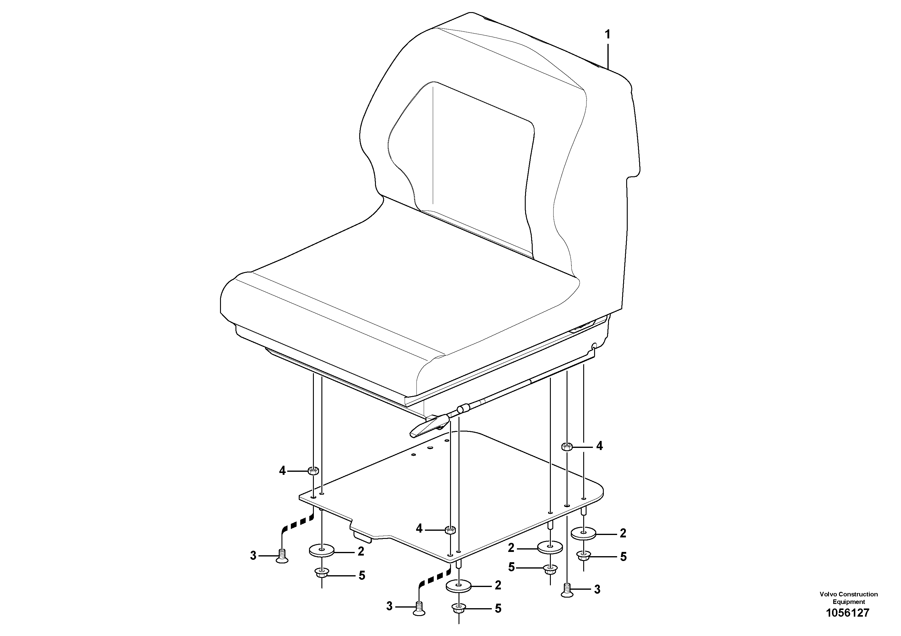 Схема запчастей Volvo EC17C - 70839 Suspended seat EC17C