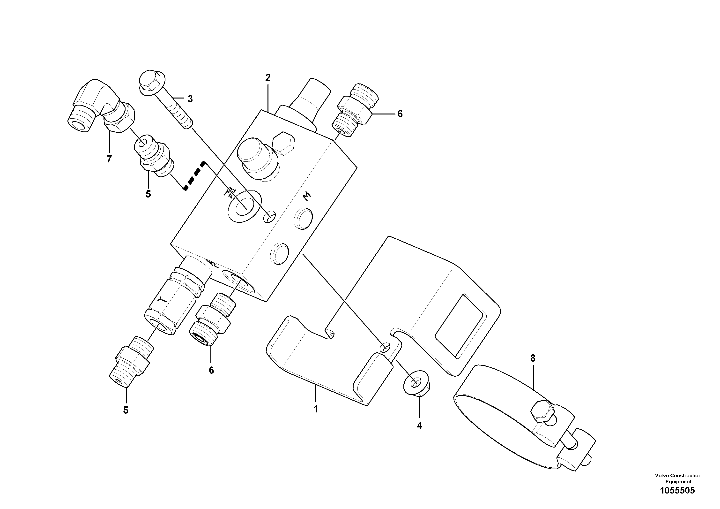 Схема запчастей Volvo EC17C - 85134 Safety valve ( boom cylinder ) EC17C