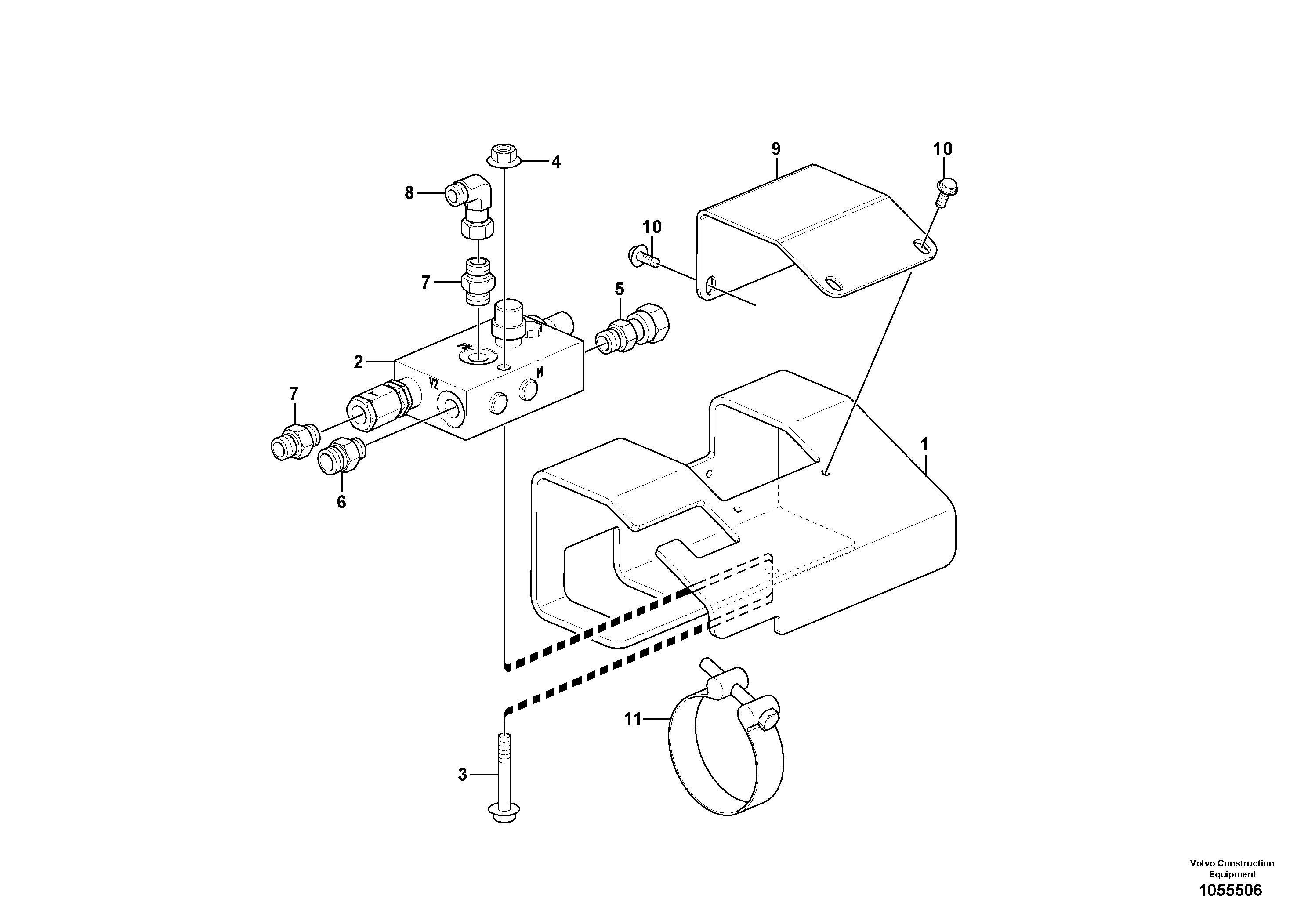 Схема запчастей Volvo EC17C - 87297 Safety valve ( dipper arm cylinder ) EC17C