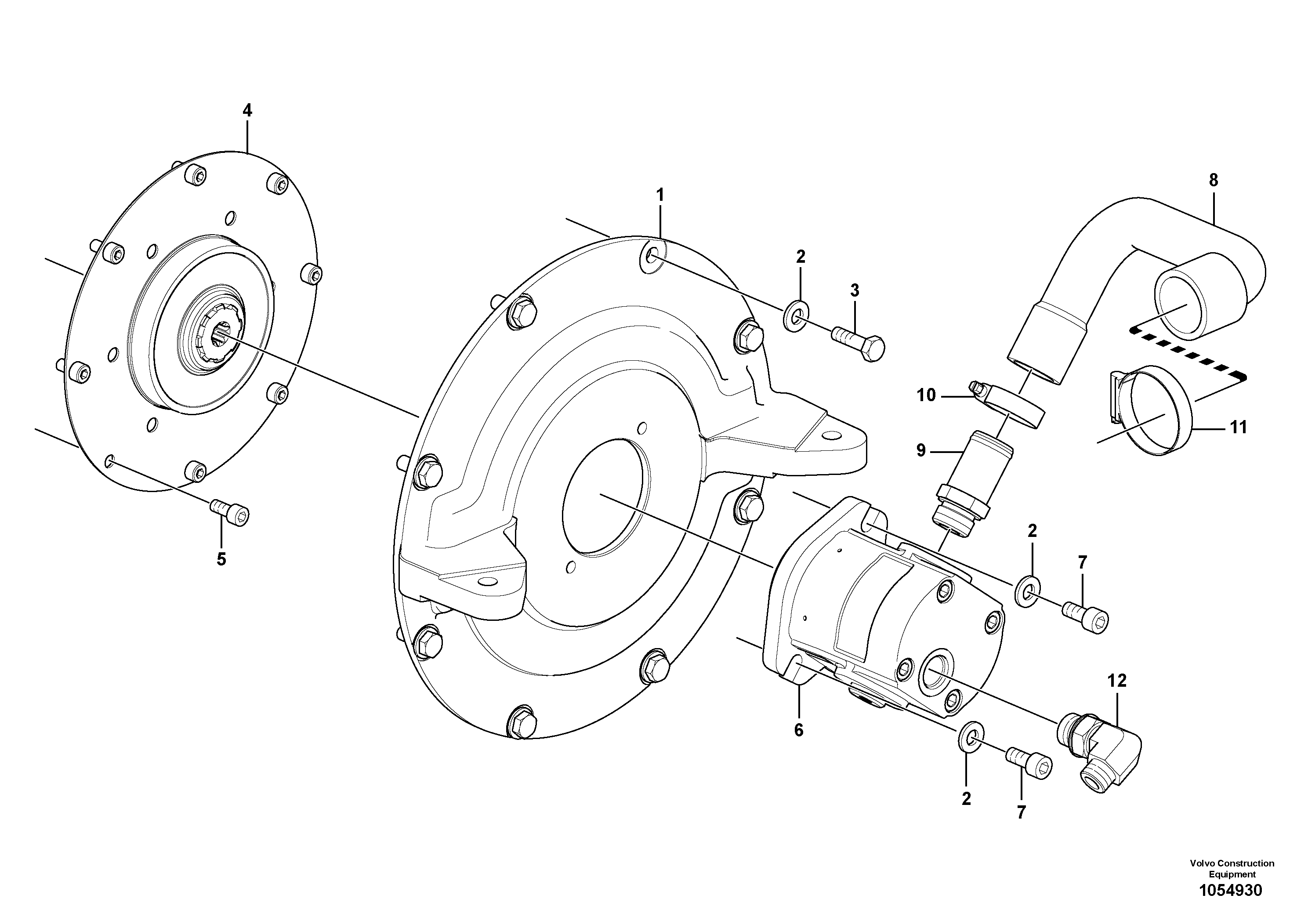 Схема запчастей Volvo EC17C - 95785 Hydraulic pump with fitting parts EC17C