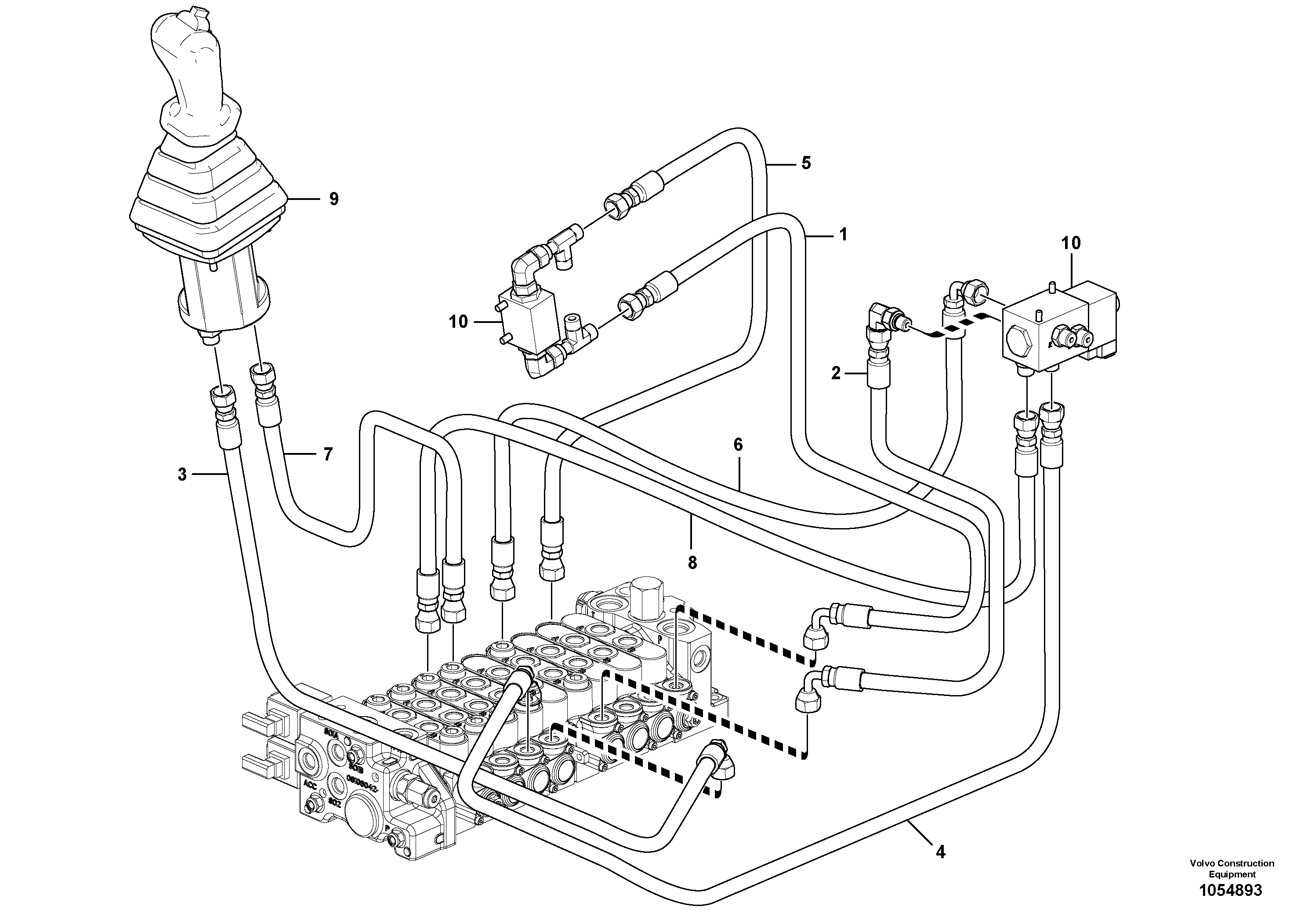 Схема запчастей Volvo EC17C - 72147 Hydraulic circuit ( low pressure ) EC17C