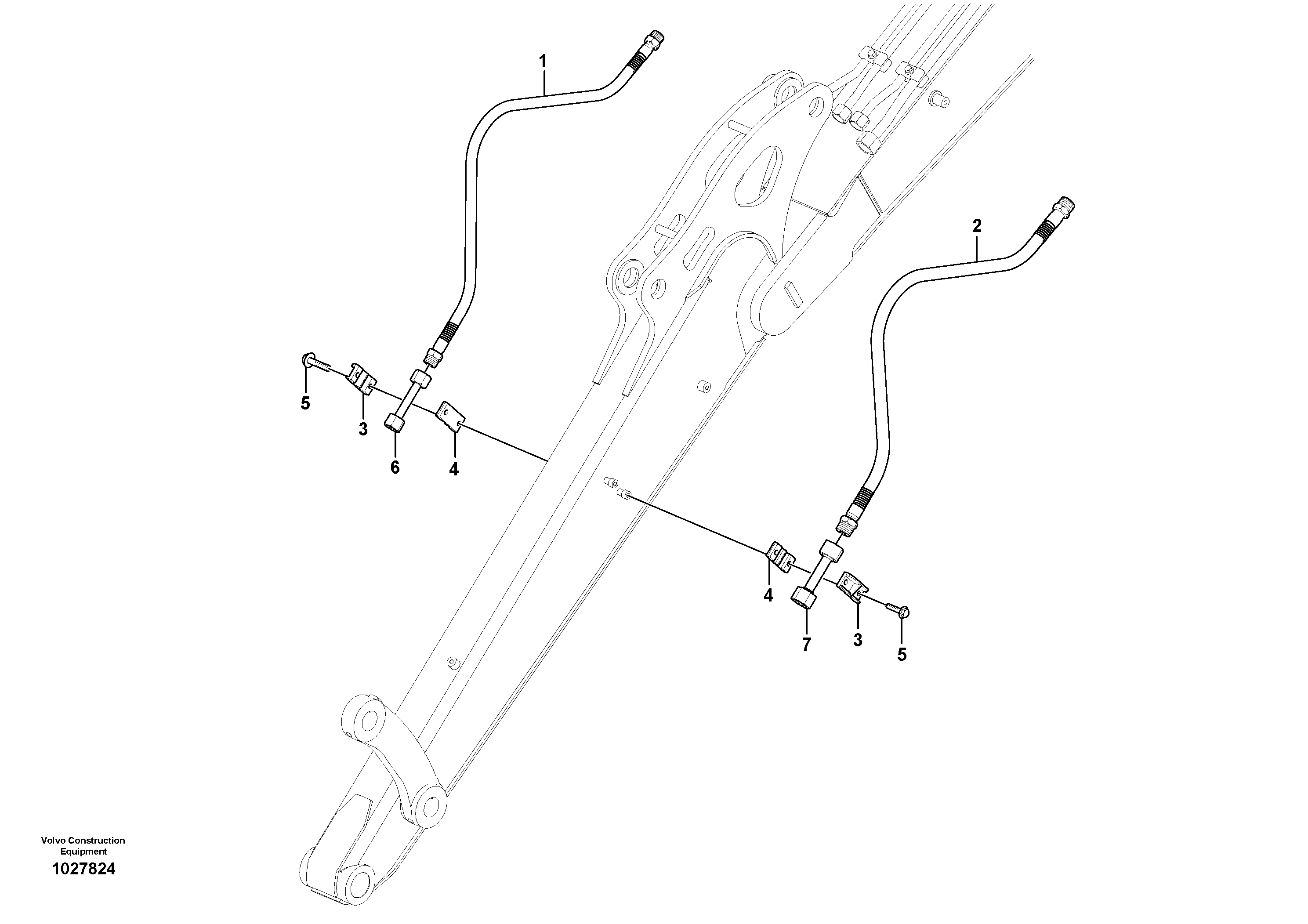 Схема запчастей Volvo EC17C - 102493 Working hydraulic, dipper arm EC17C