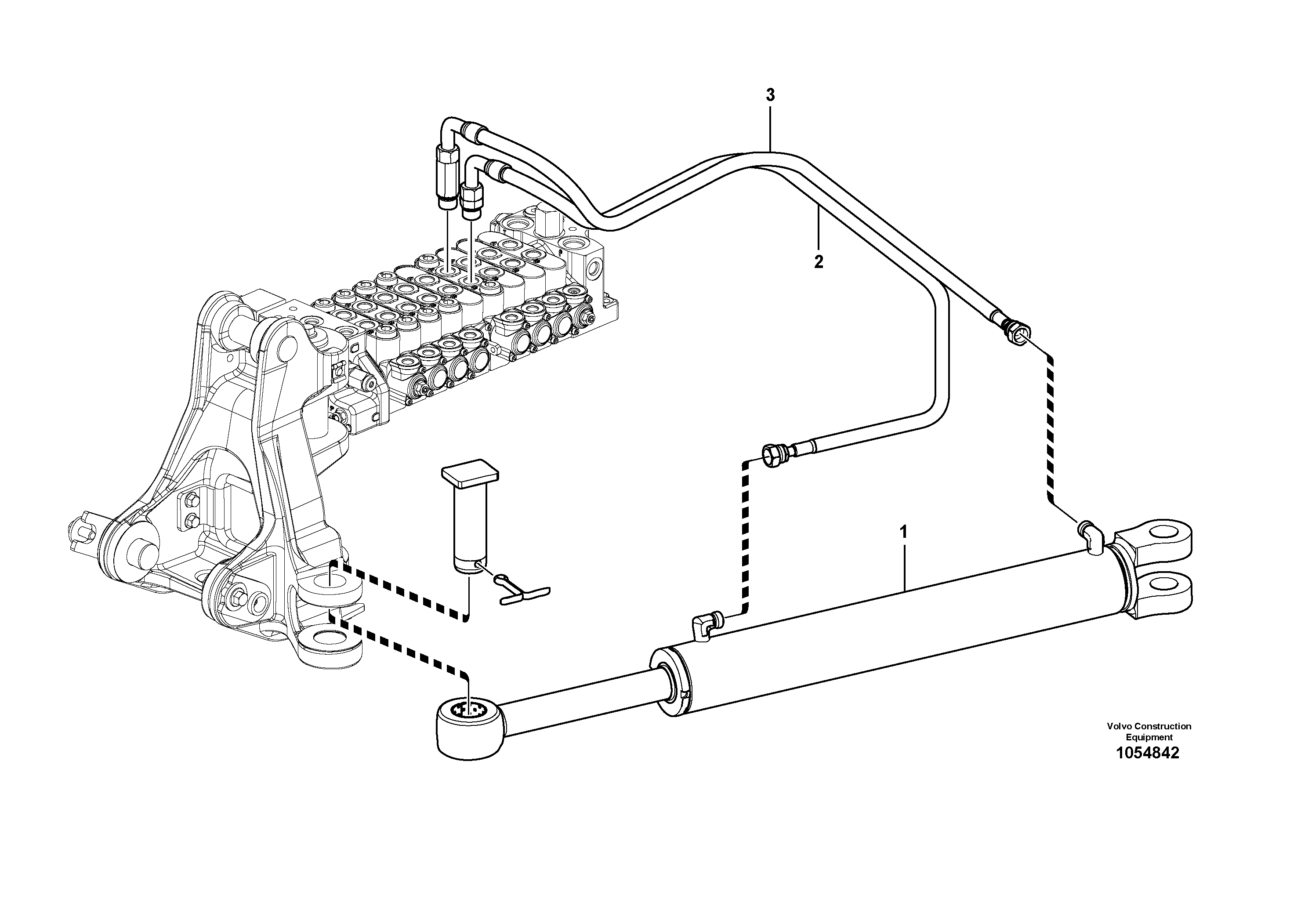 Схема запчастей Volvo EC17C - 72155 Hydraulic circuit, upper frame EC17C