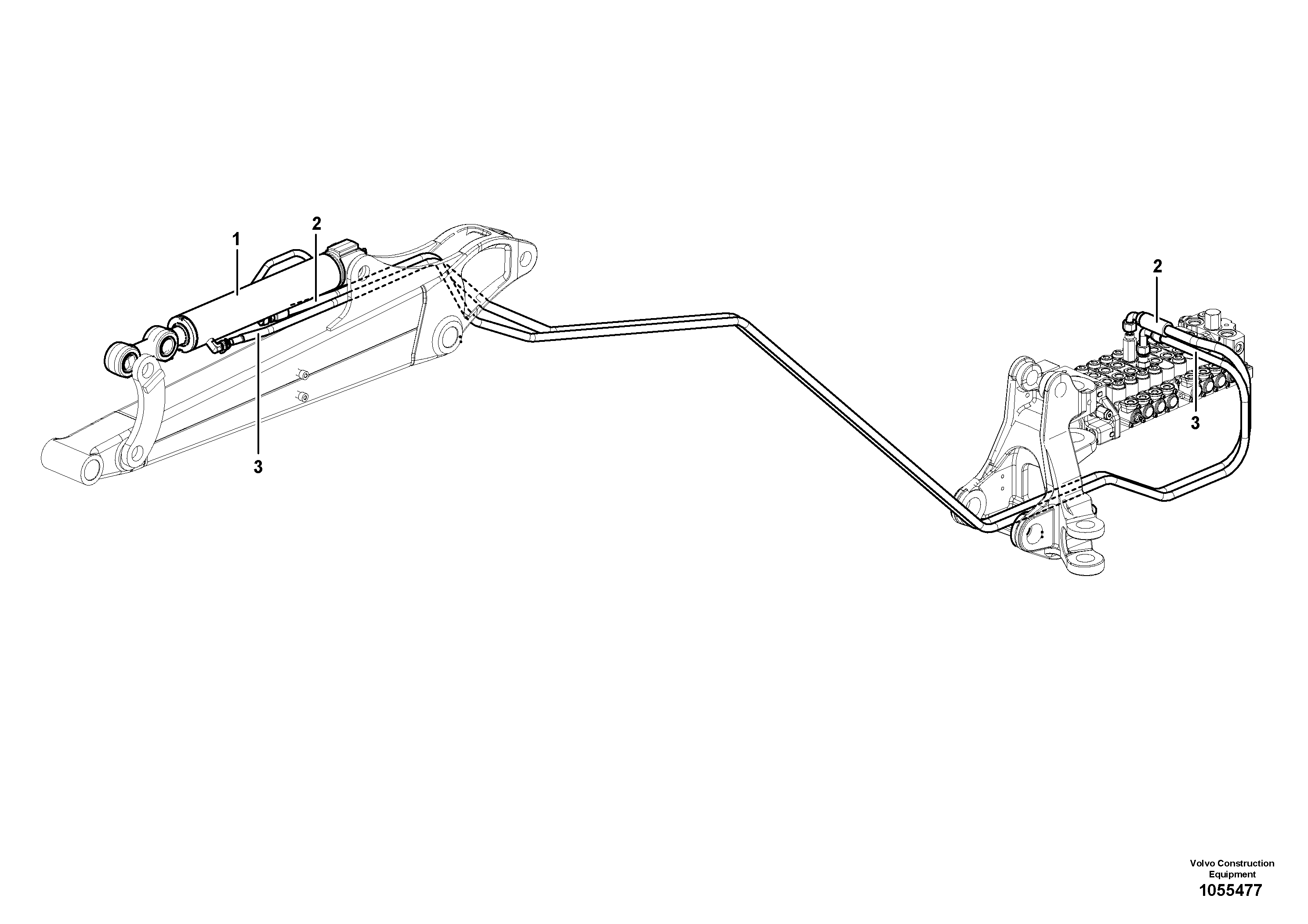 Схема запчастей Volvo EC17C - 72156 Working hydraulic, dipper arm EC17C