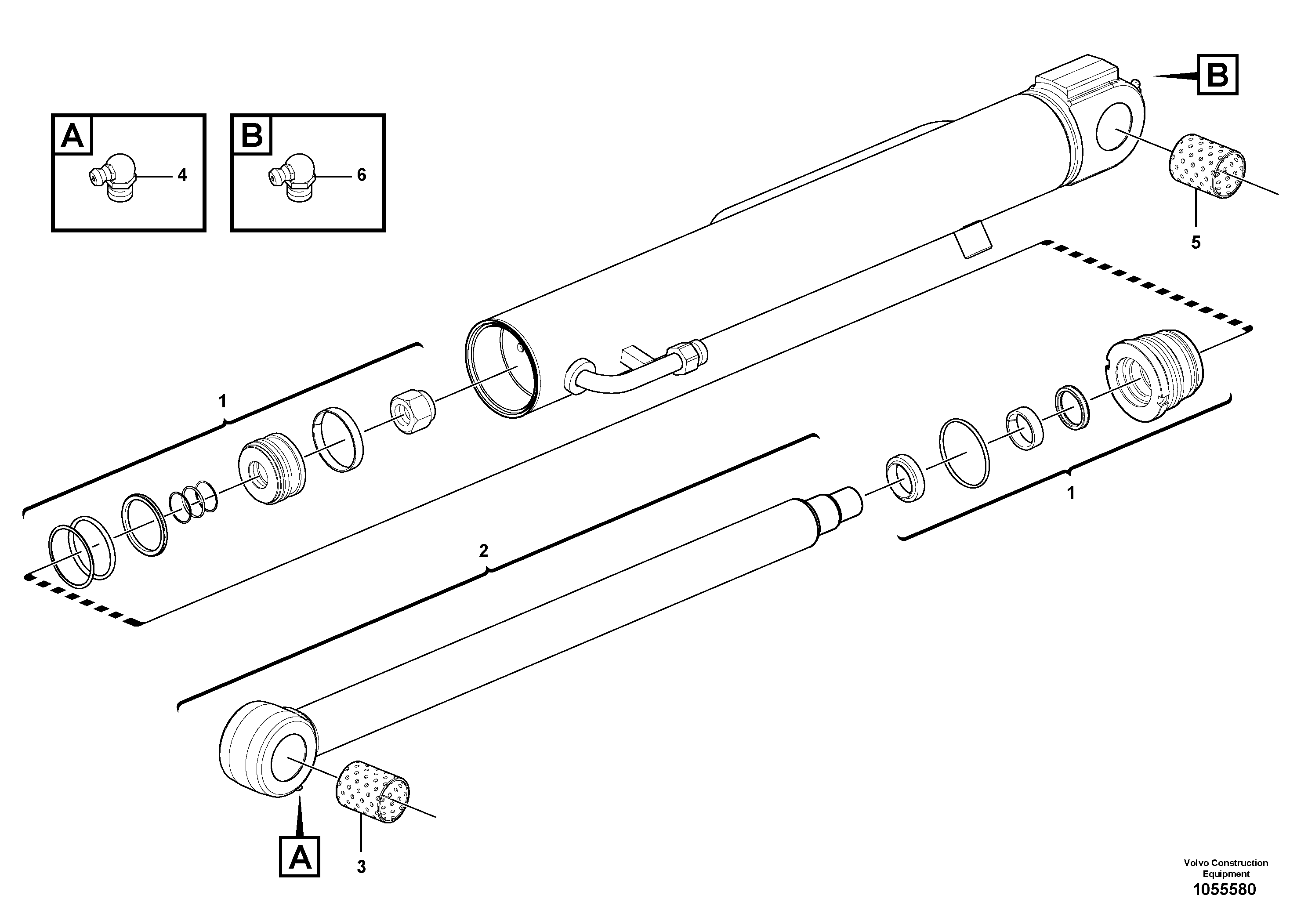 Схема запчастей Volvo EC17C - 67148 Dipper arm cylinder EC17C